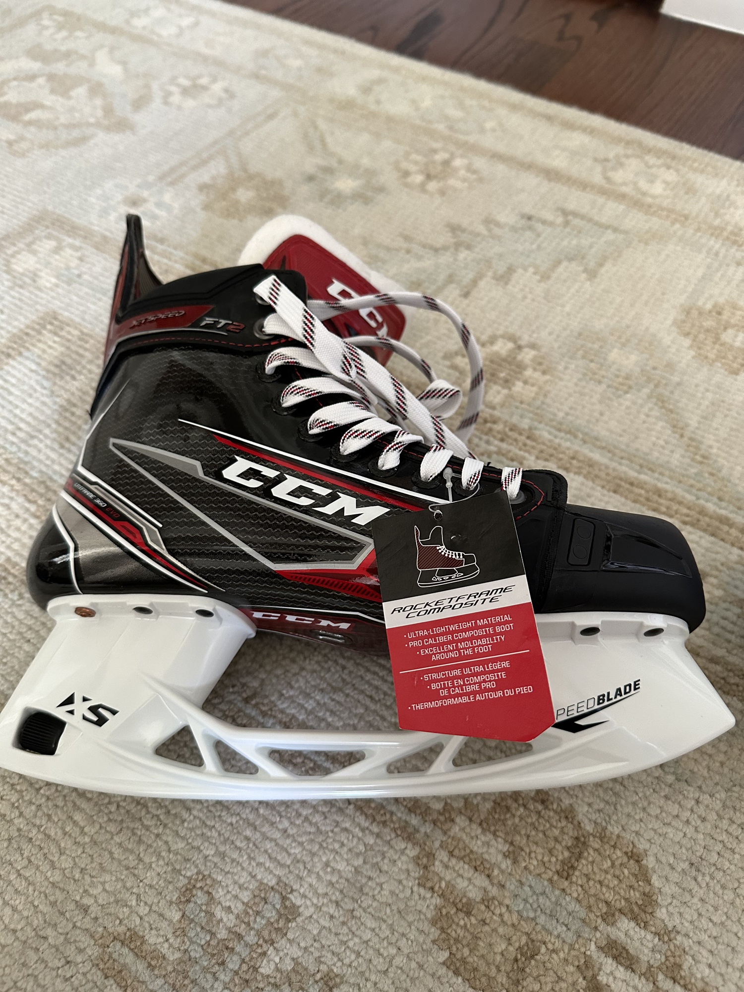 New CCM Extra Wide Width Size 8.5 JetSpeed FT2 Hockey Skates SidelineSwap