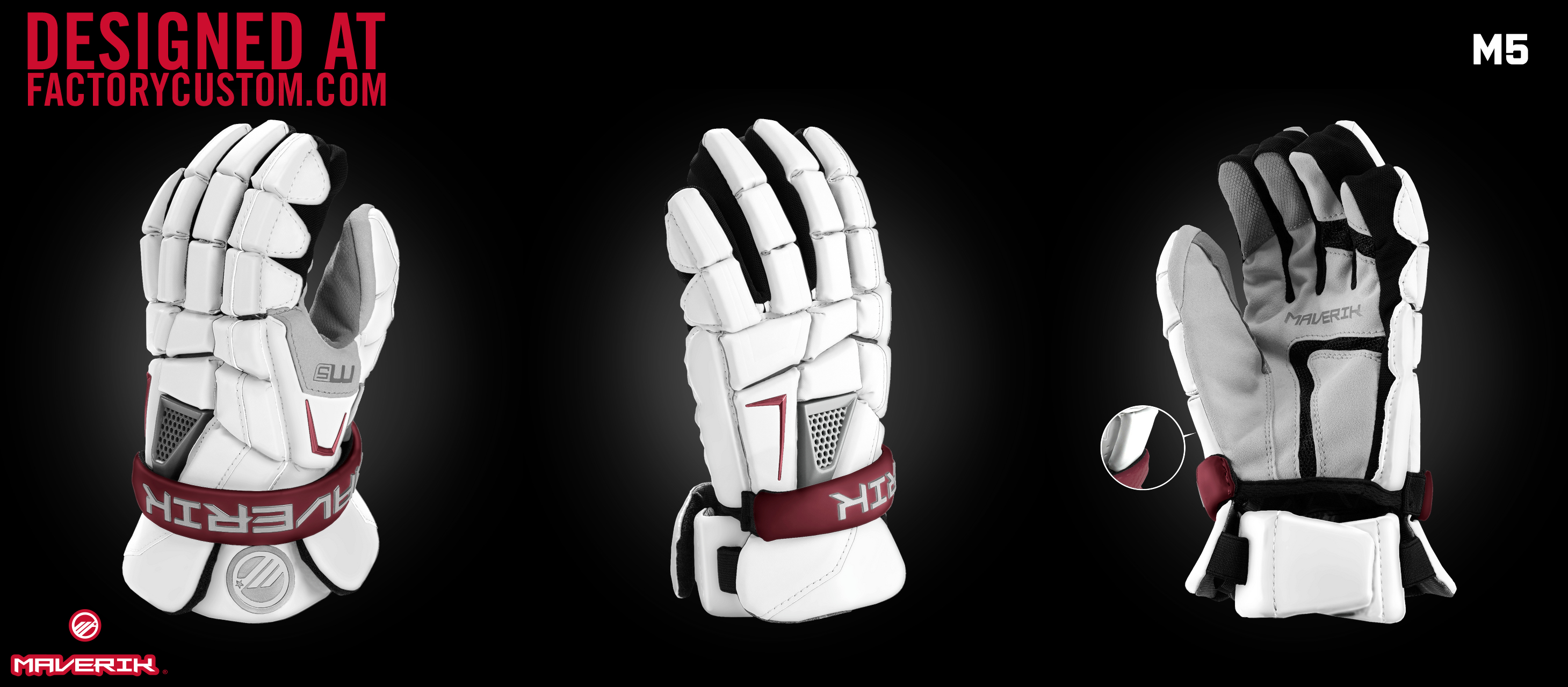 New Custom Maverik M5 Lacrosse Gloves SidelineSwap