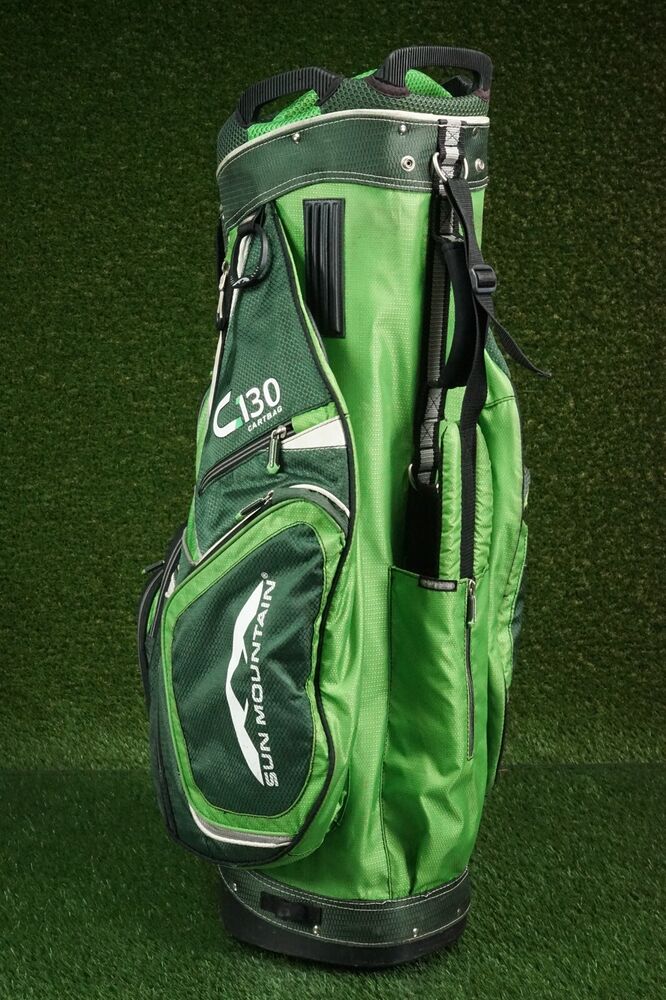 SUN MOUNTAIN C130 14WAY DIVIDER GOLF CART BAG, GREEN / WHITE