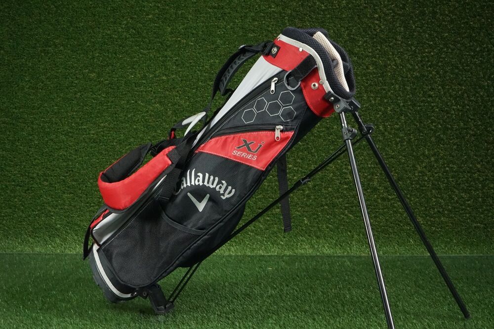 CALLAWAY 30" XJ JUNIOR SERIES 5WAY DIVIDER GOLF STAND BAG, RED / BLACK
