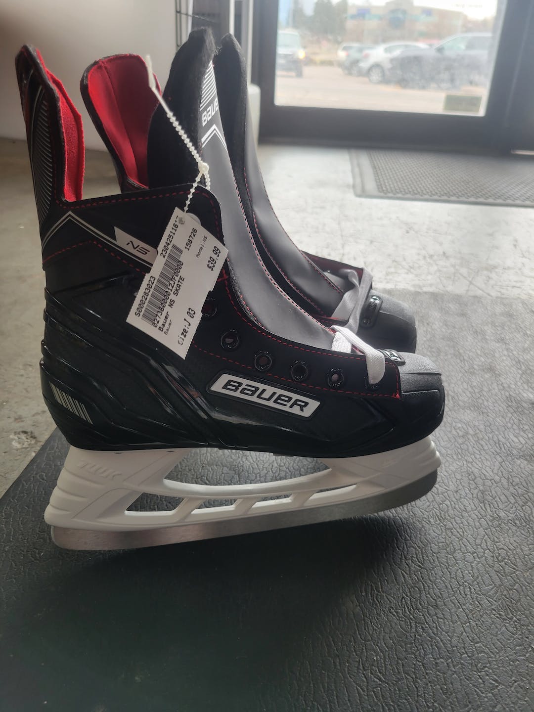 Used Bauer Ns Junior 03 Ice Hockey Skates SidelineSwap