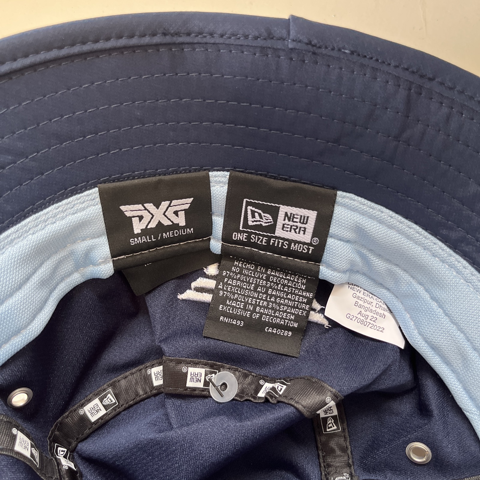 PXG New Era PXG SS22 Navy bucket hat NEW SMALL MEDIUM SidelineSwap
