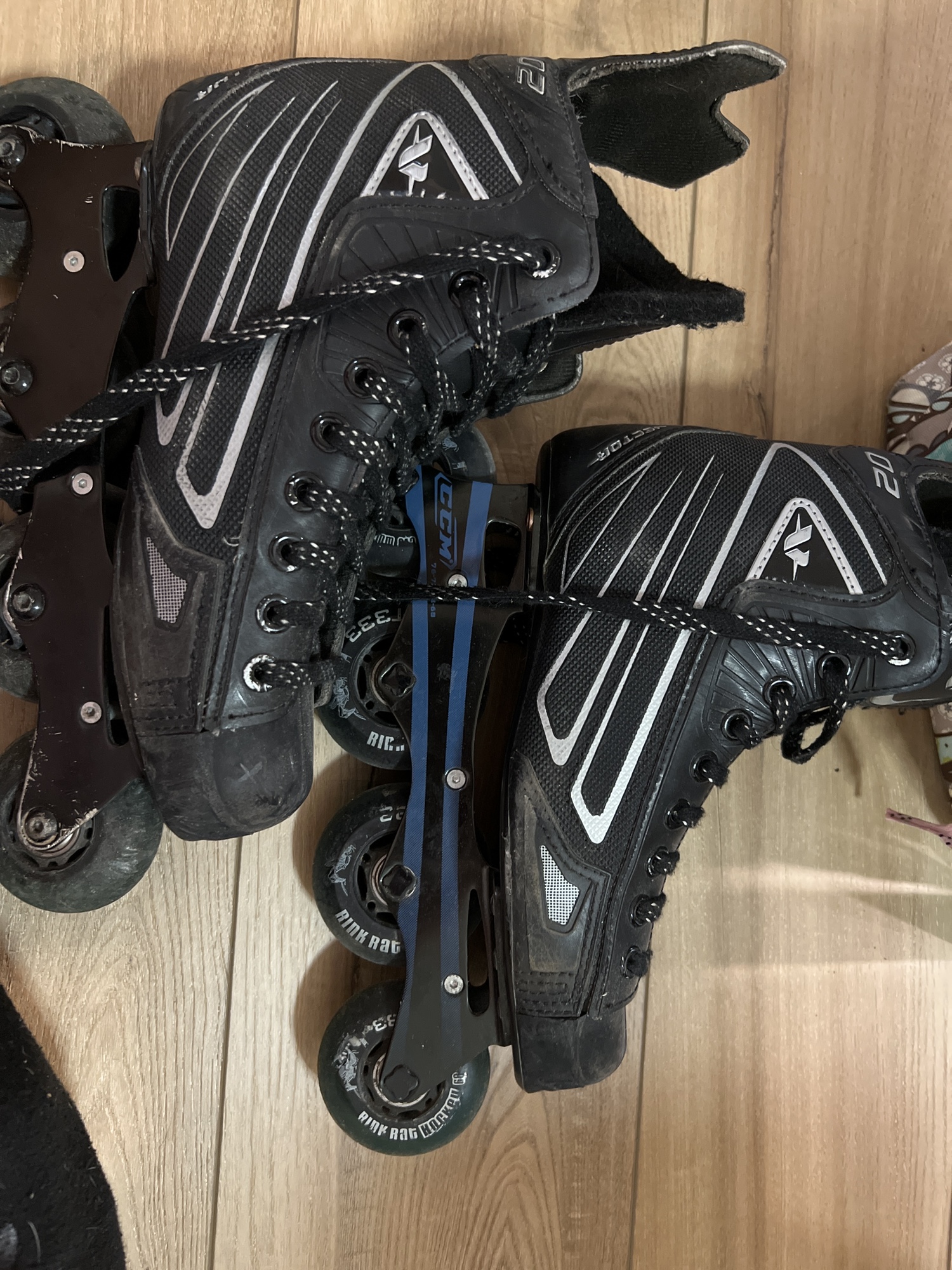 CCM Vector roller blades size 4 width D SidelineSwap