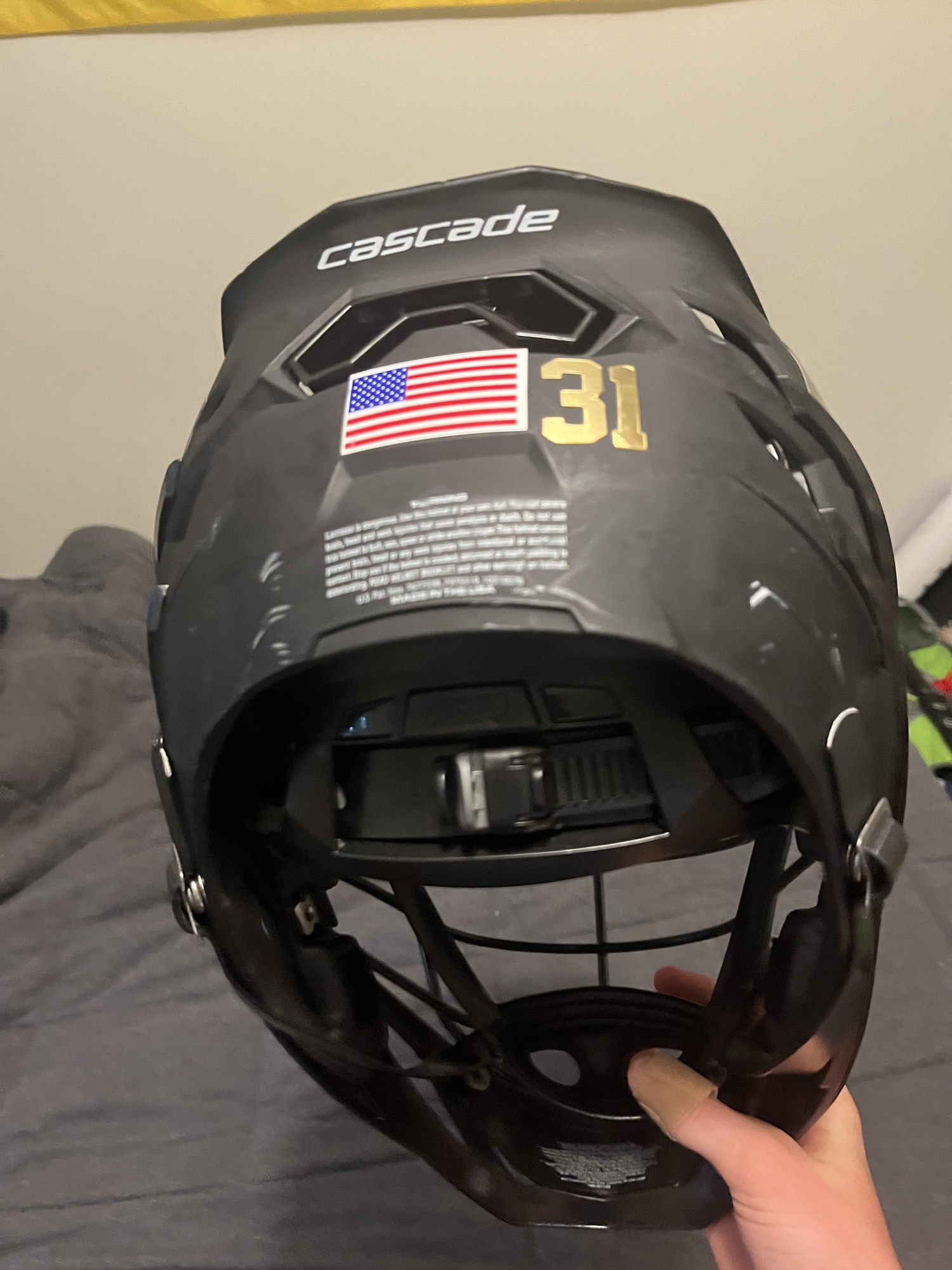 Team Issued Cascade Xrs Lacrosse Helmet Bryant University D1 School