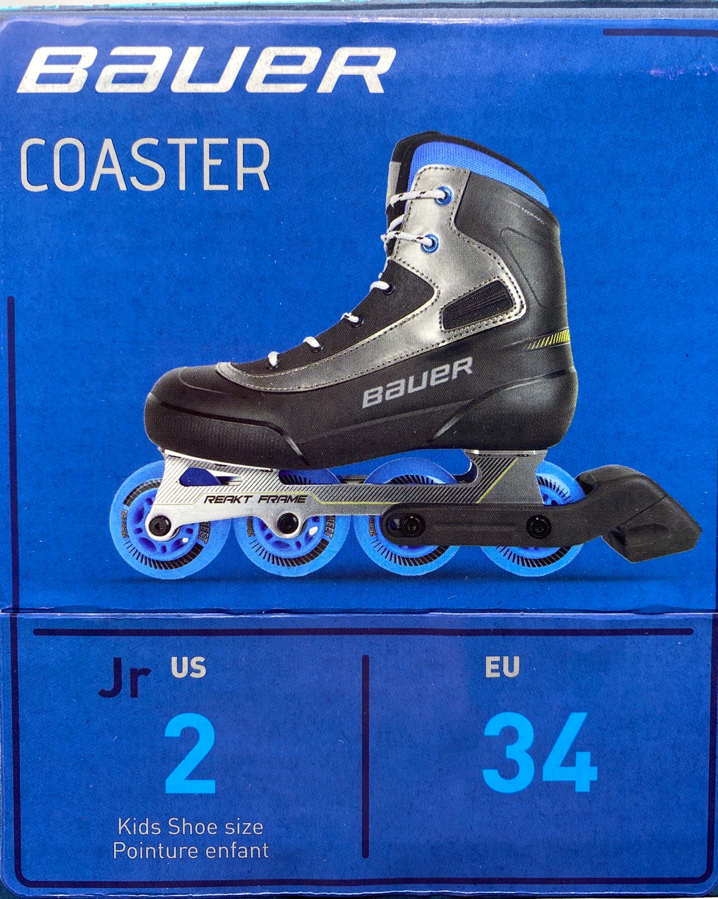 NEW Bauer Coaster Inline Skate, Size 2 SidelineSwap