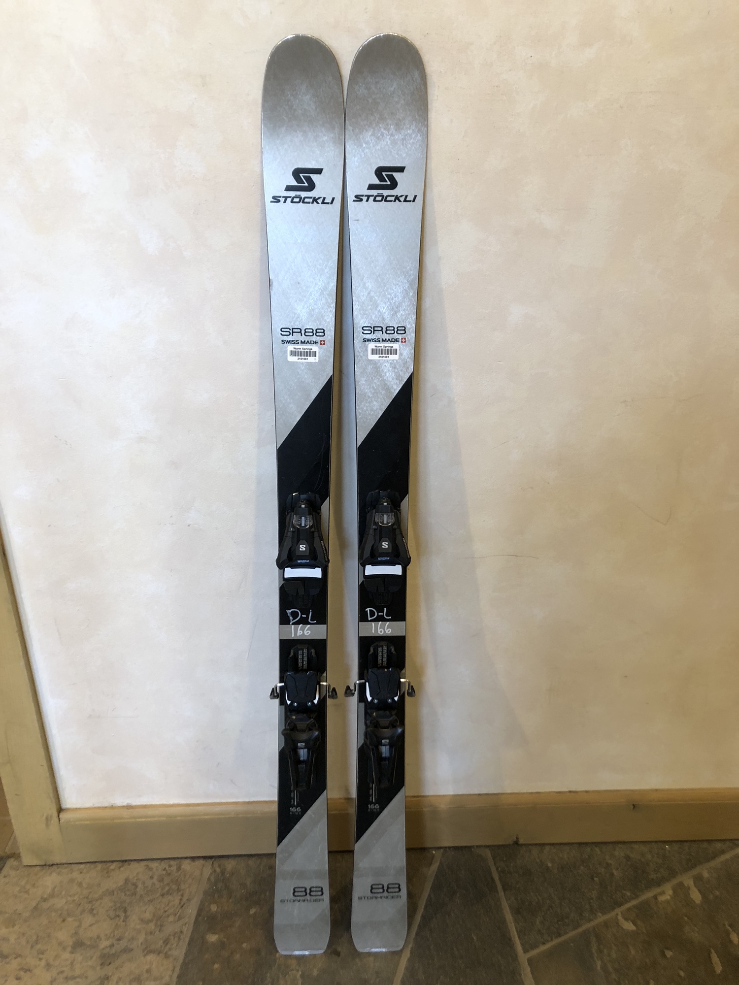 2023 Stockli Stormrider 88 Skis With Salomon Strive Bindings 166cm 2101081 SidelineSwap