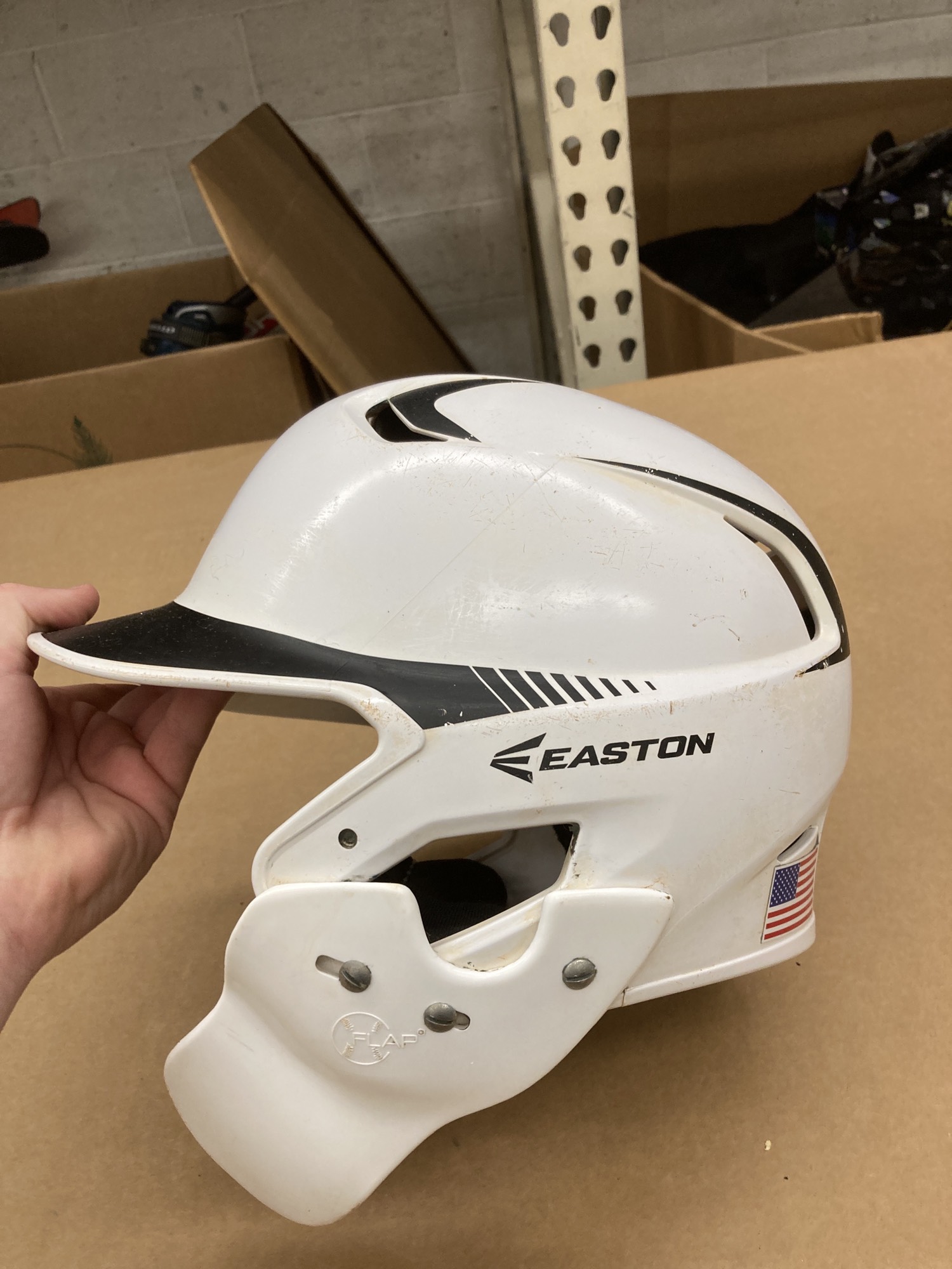 Used 6 7/8 7 5/8 Easton Z5 Batting Helmet with c flap SidelineSwap