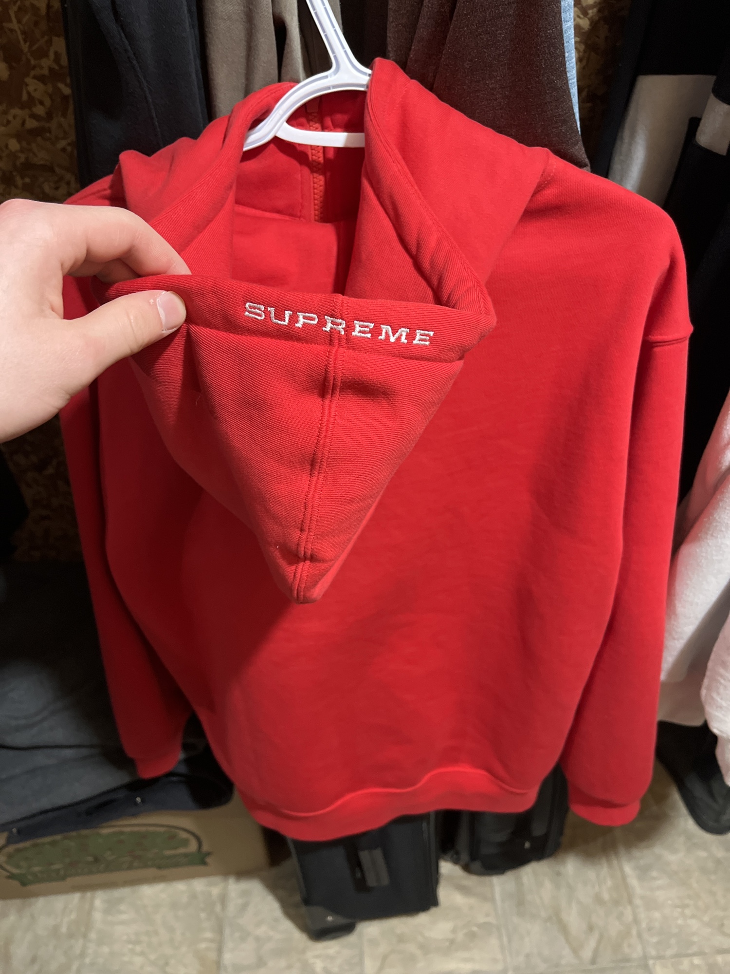 fleece hoodie nike x supreme