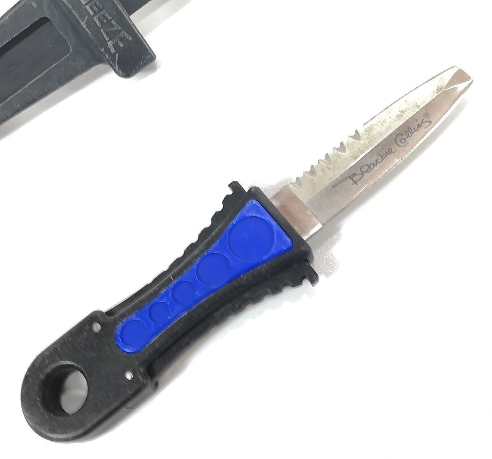 Wenoka Blackie Collins Deep See Stainless Steel Scuba Dive Knife + BCD Sheath SidelineSwap