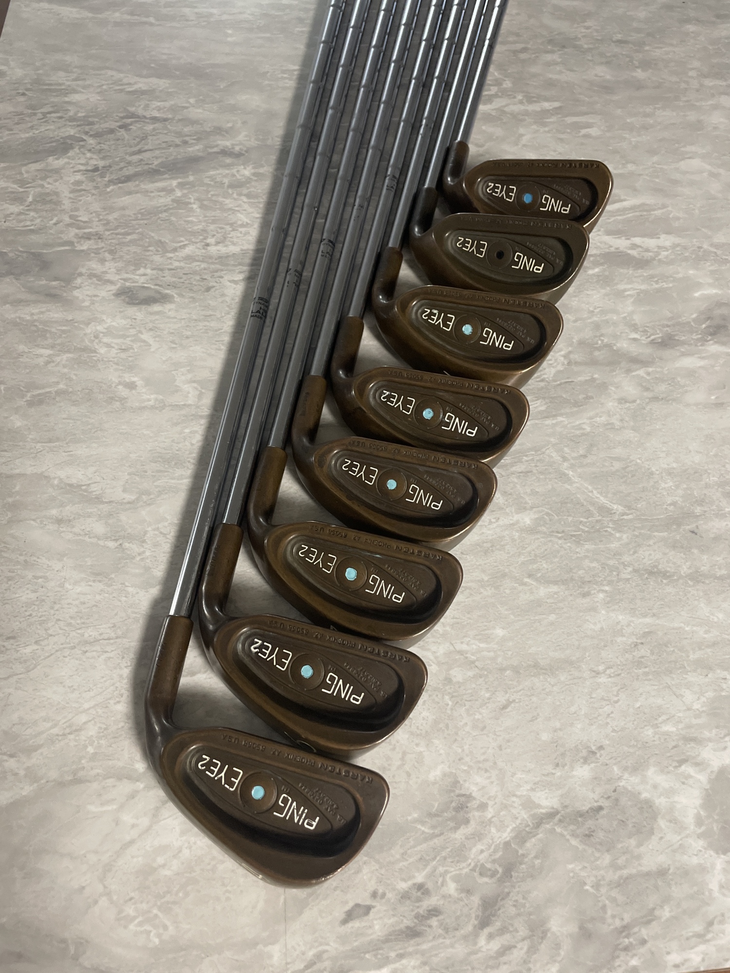 Ping Eye 2 Beryllium Copper Black Dot Iron Set, 4PW, SW, LW, Stiff