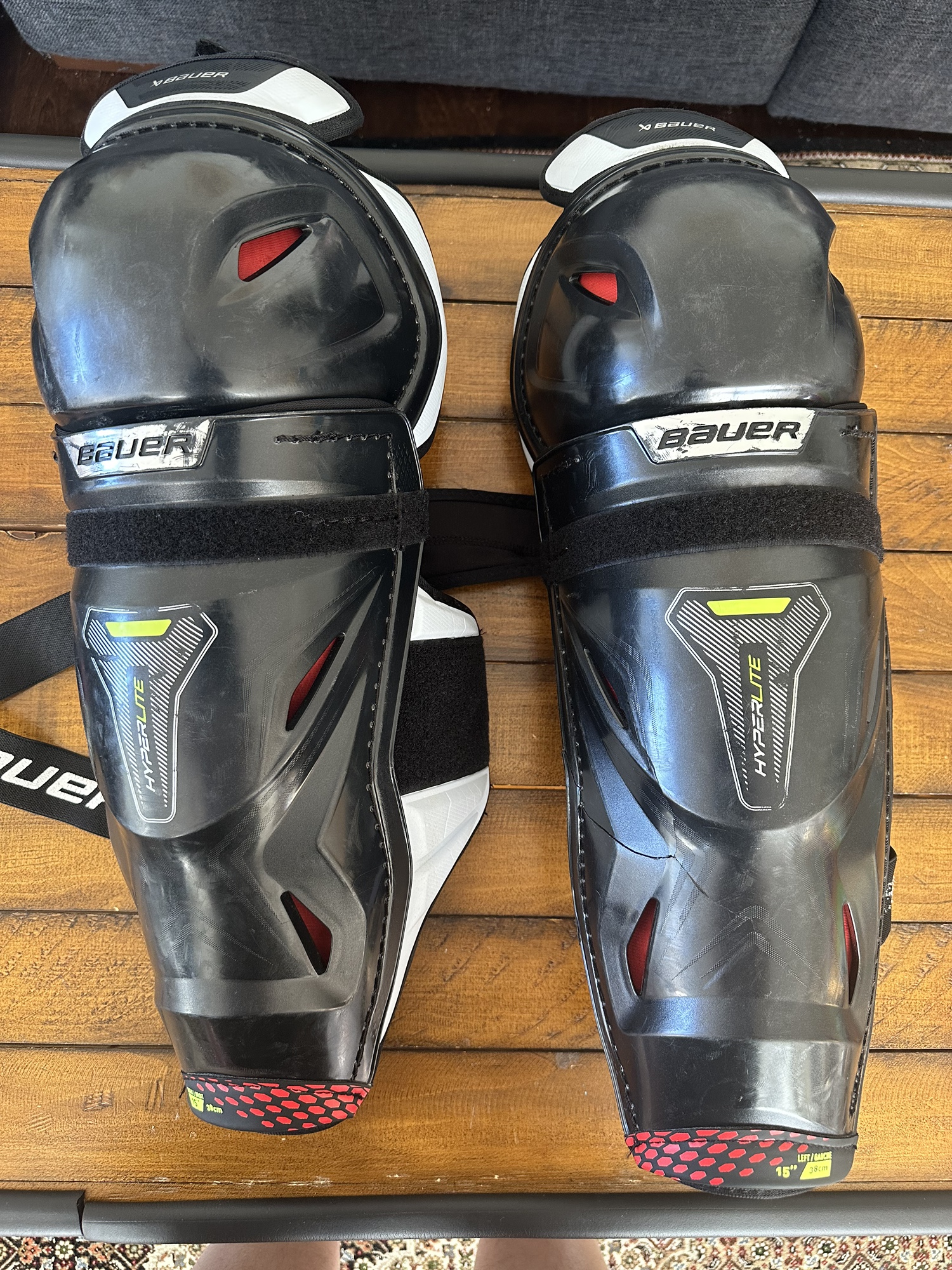 Used Bauer Vapor Hyperlite Shin Pads SidelineSwap