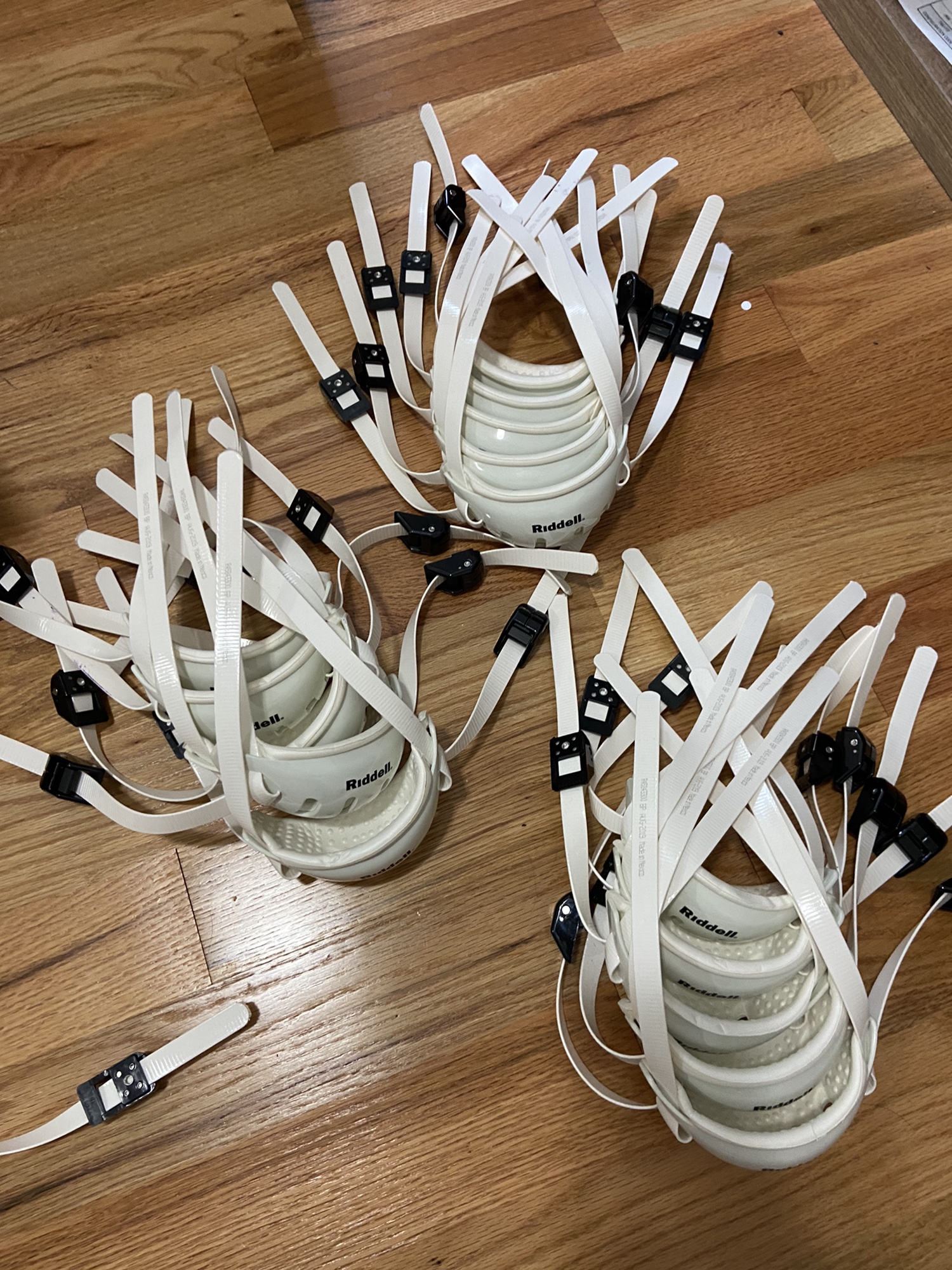 Riddell Cam Loc Chin Straps White SidelineSwap