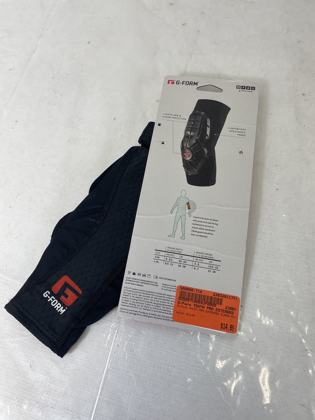 New Gform Youth Pro Extended Elbow Guard L Xl Baseball And Softball