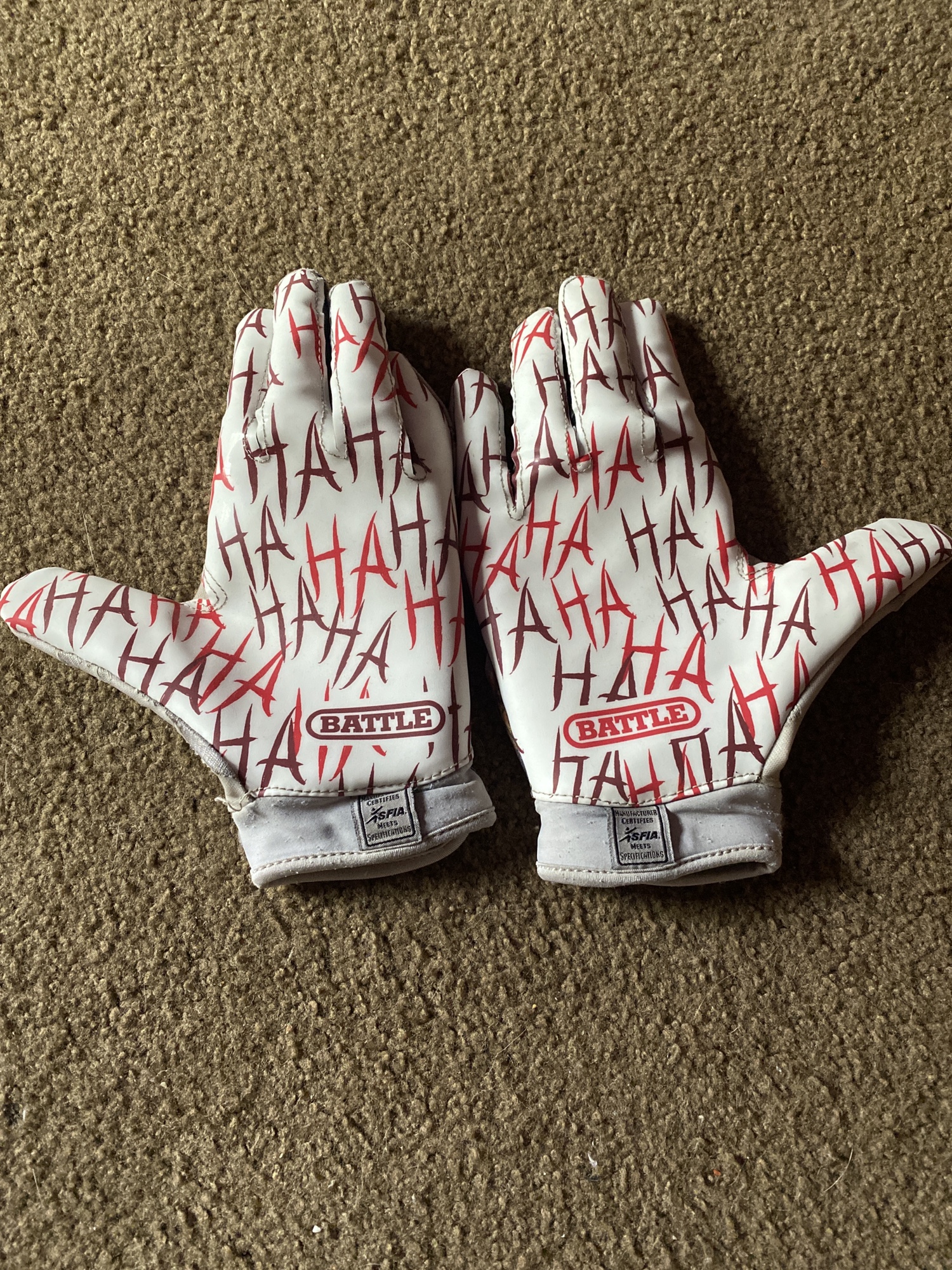 White Adult XXL Battle Gloves SidelineSwap