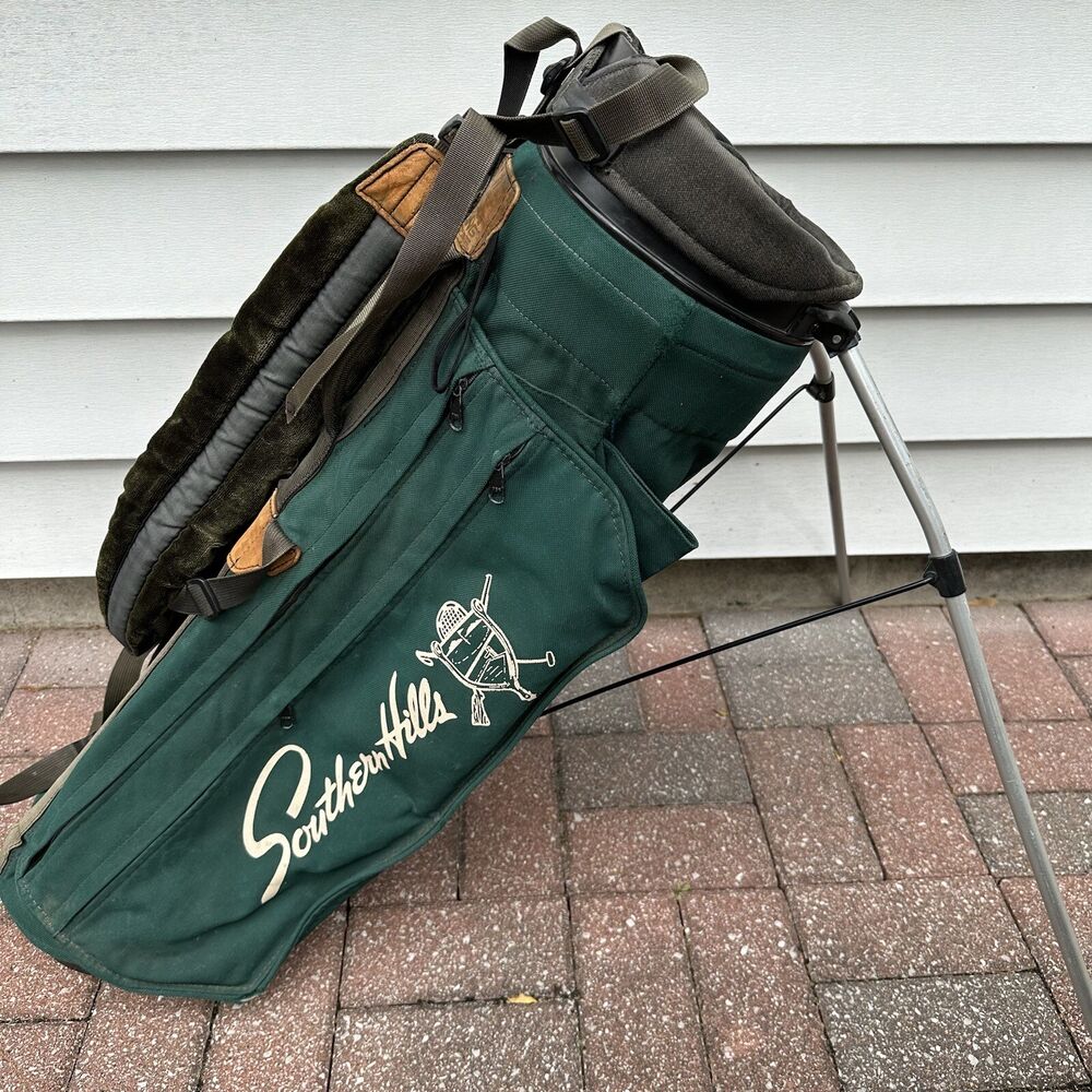 Ping Hoofer Golf Stand Bag Dual Straps 4 Way Divider Dark Green Course