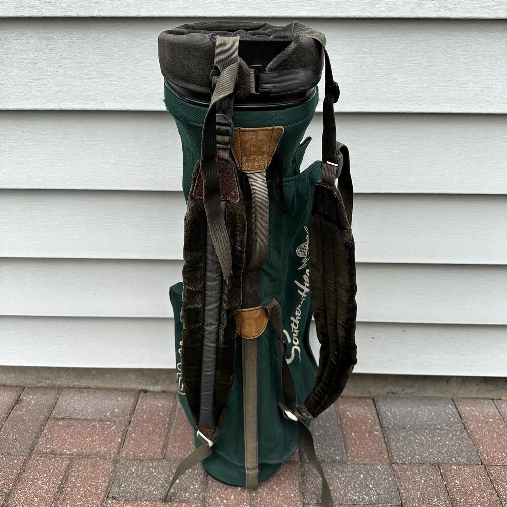 Ping Hoofer Golf Stand Bag Dual Straps 4 Way Divider Dark Green Course