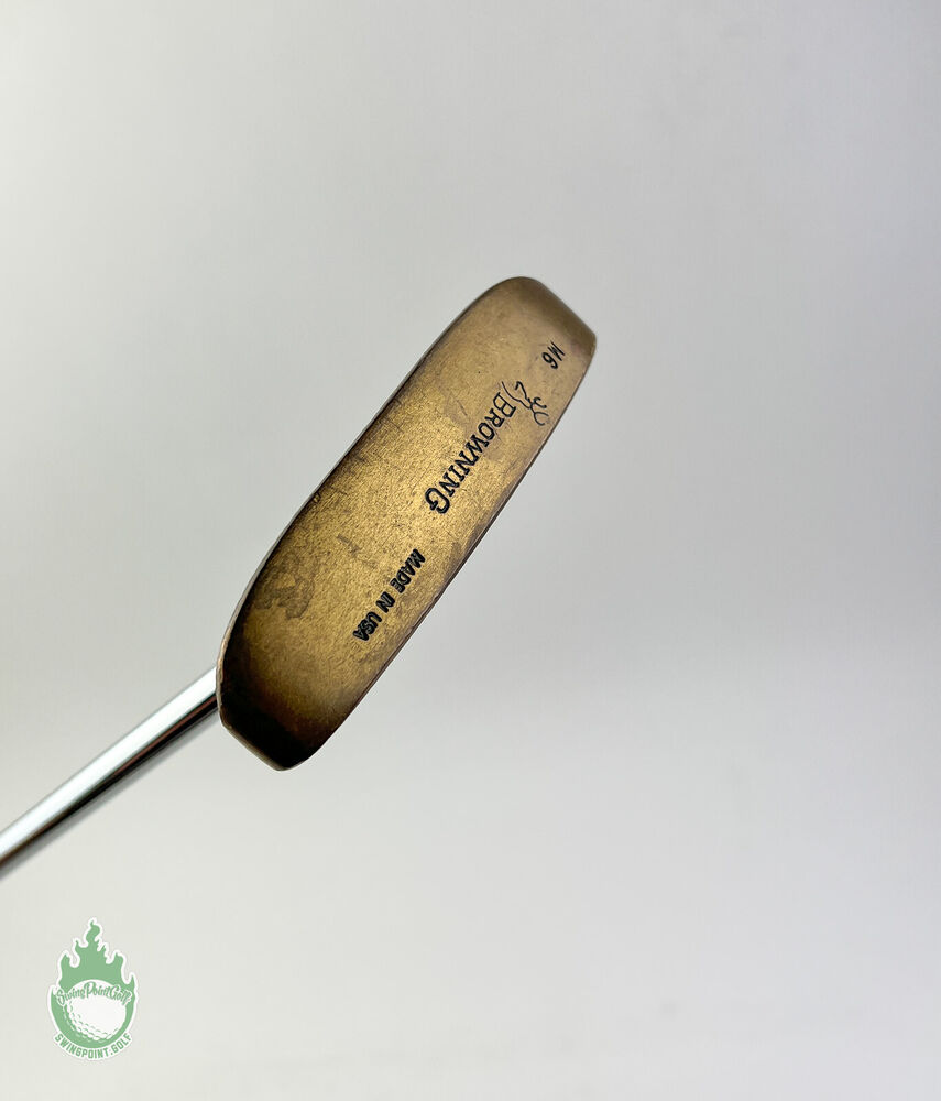 Vintage RH Browning Mirage M6 Putter with Brass Head Steel Golf Club