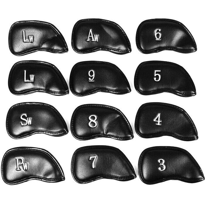 Ray Cook Golf Iron Covers 12 Piece Set BLACK SidelineSwap