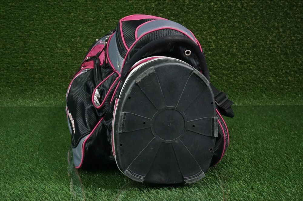 DATREK LADIES WOMENS 14WAY DIVIDER GOLF CART BAG, PINK / BLACK