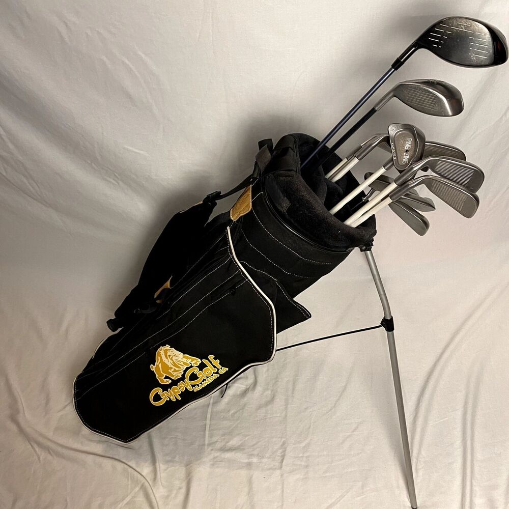 Ping Zing Black Dot Golf Club Complete Set With Ping Hoofer Stand Bag SidelineSwap