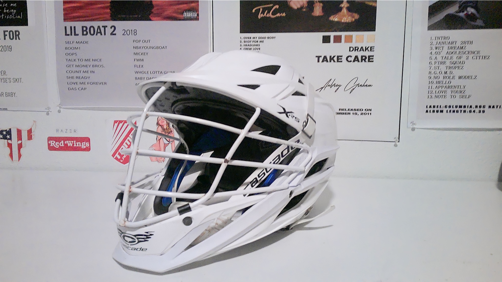 White Cascade XRS Lacrosse Helmet SidelineSwap