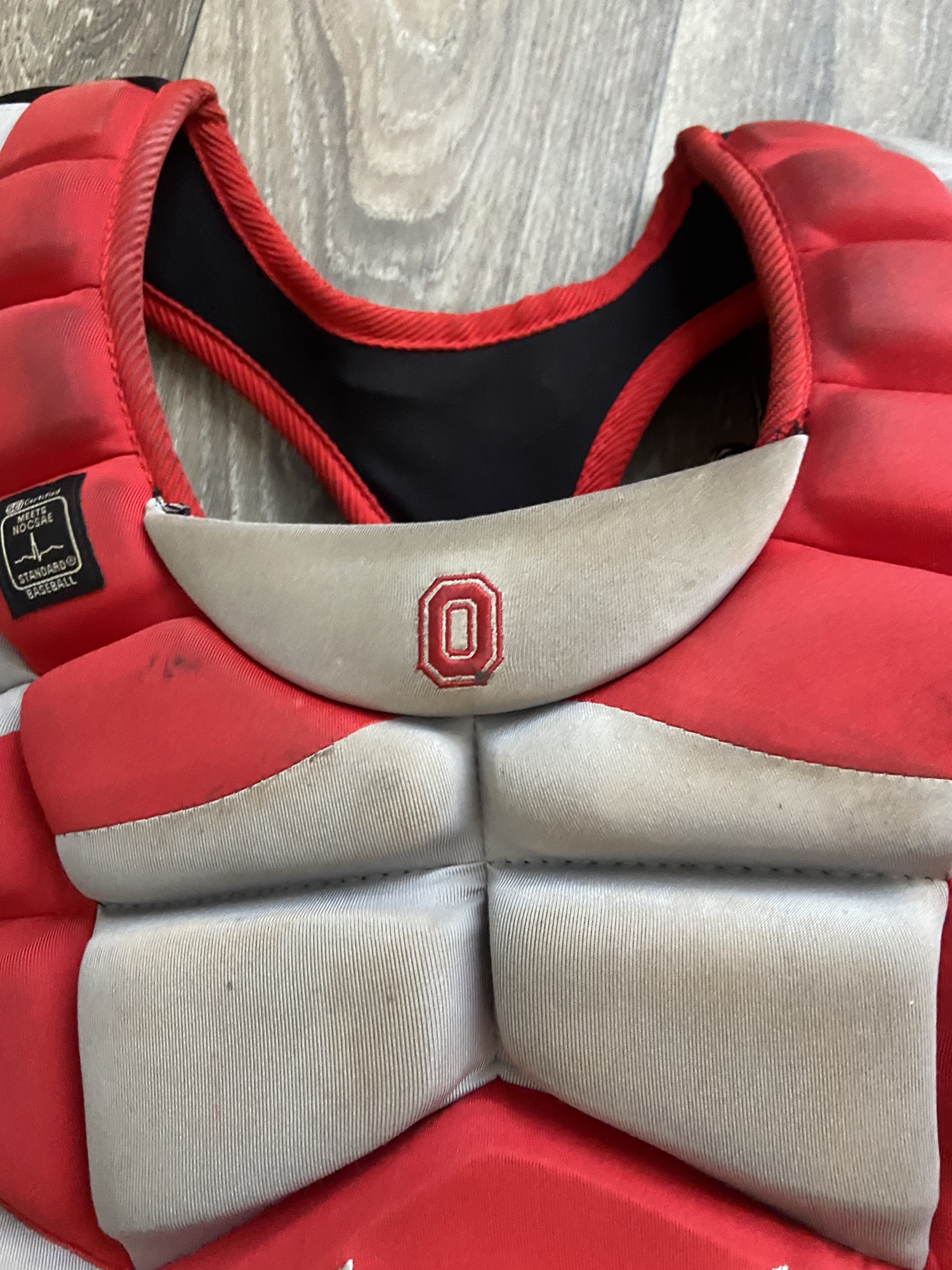 College issued red/grey Nike catchers gear SidelineSwap