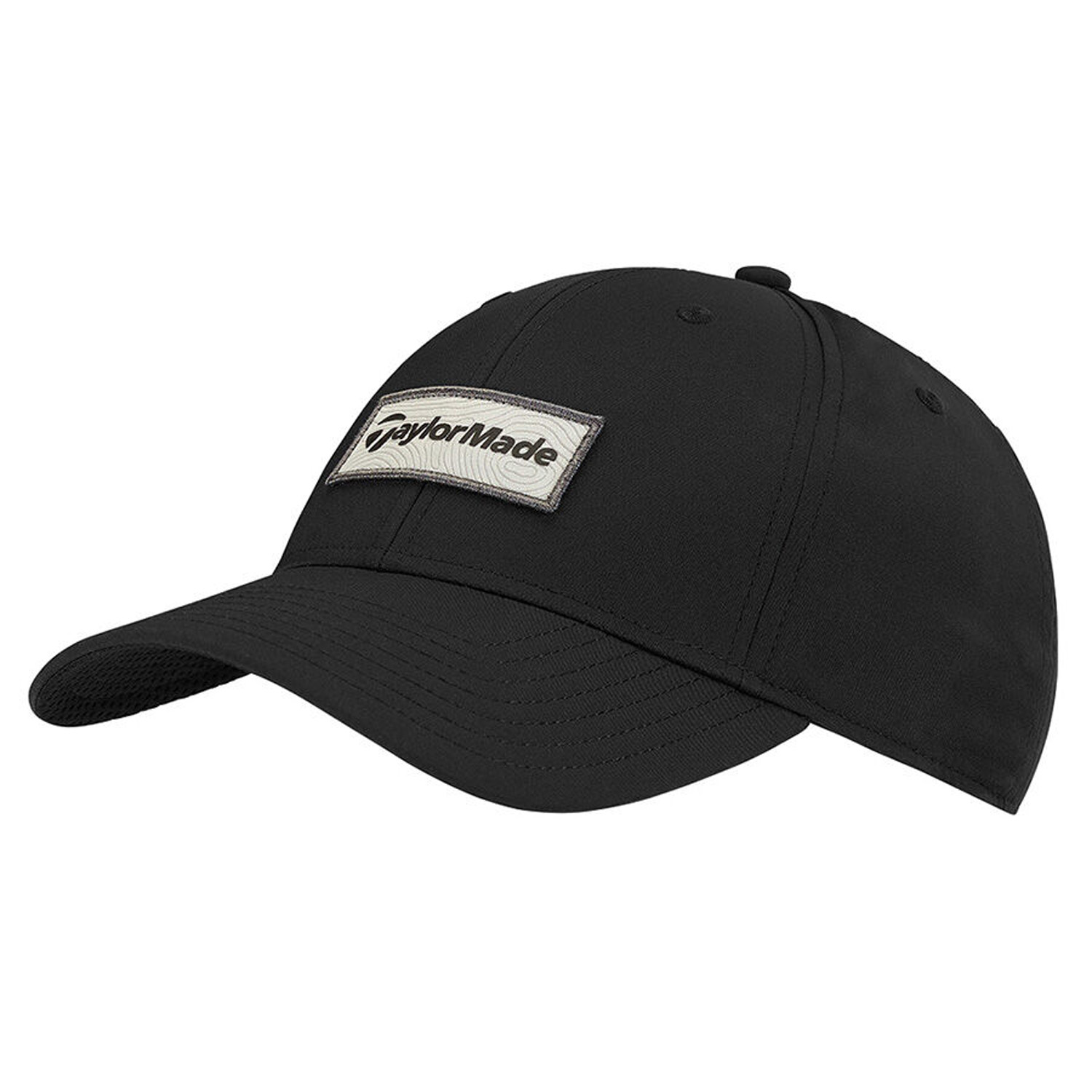 NEW TaylorMade Patch Logo Black Adjustable Snapback Golf Hat/Cap