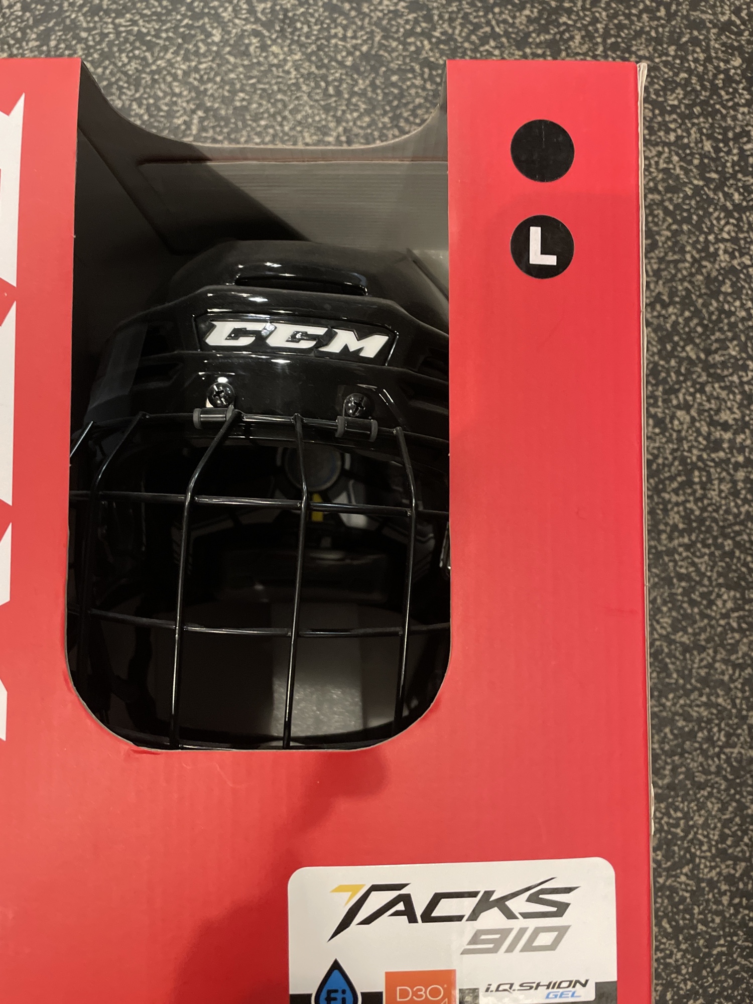 New Large CCM Tacks 910 Helmet Combo SidelineSwap