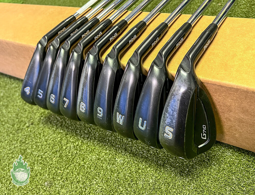 Used Ping Black Dot G710 Irons 4PW/UW/SW AWT 2.0 Regular Steel Golf