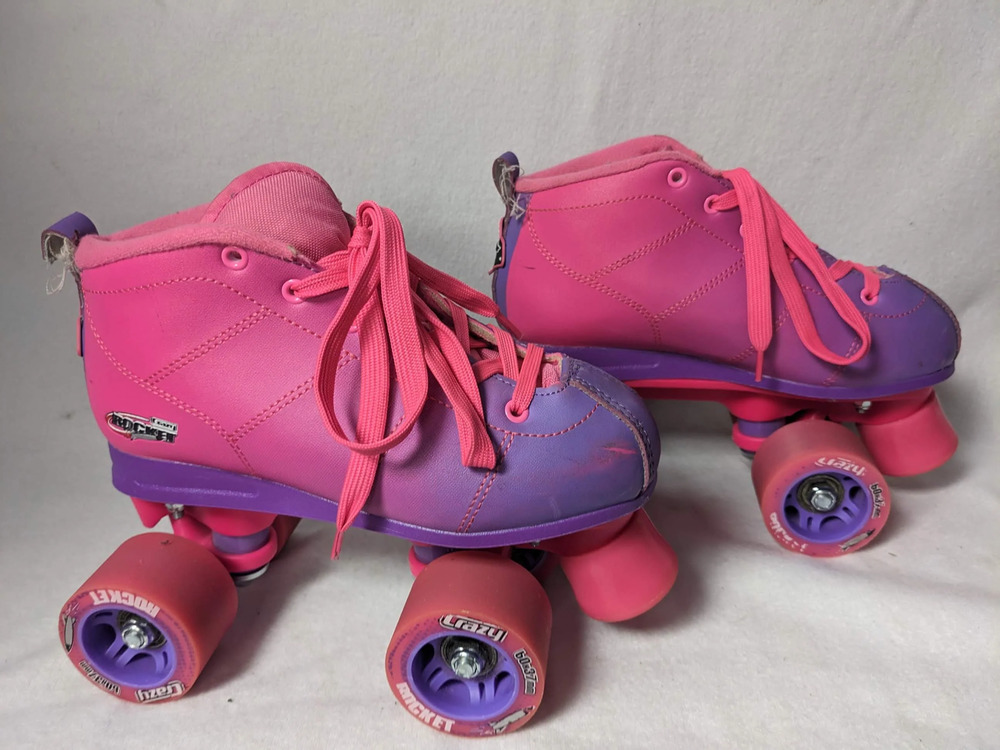 Crazy Rocket Youth Roller Skates Size 3 Color Pink Condition Used