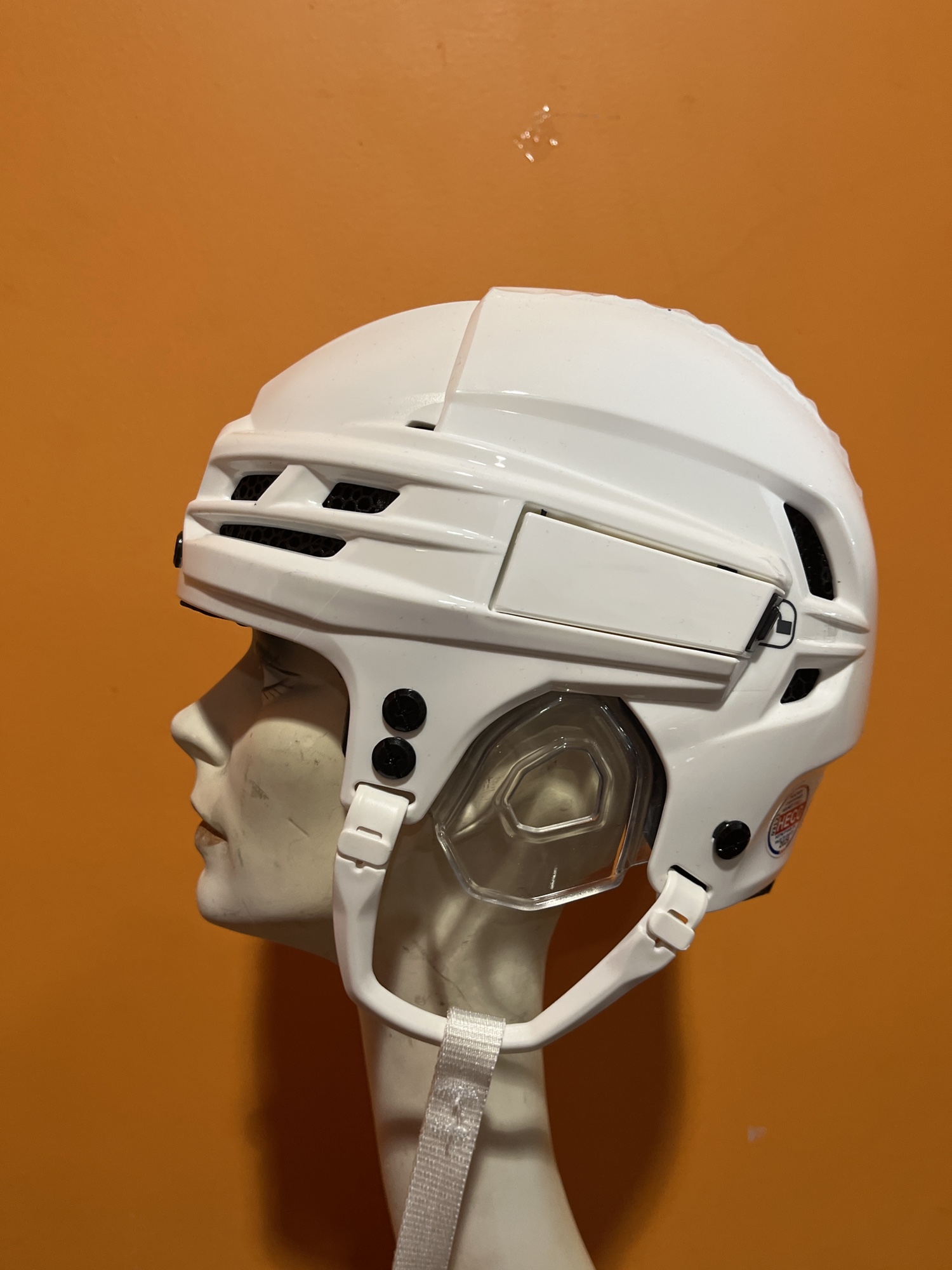 New White CCM Super Tacks X Pro Custom Helmet Kadri Small SidelineSwap