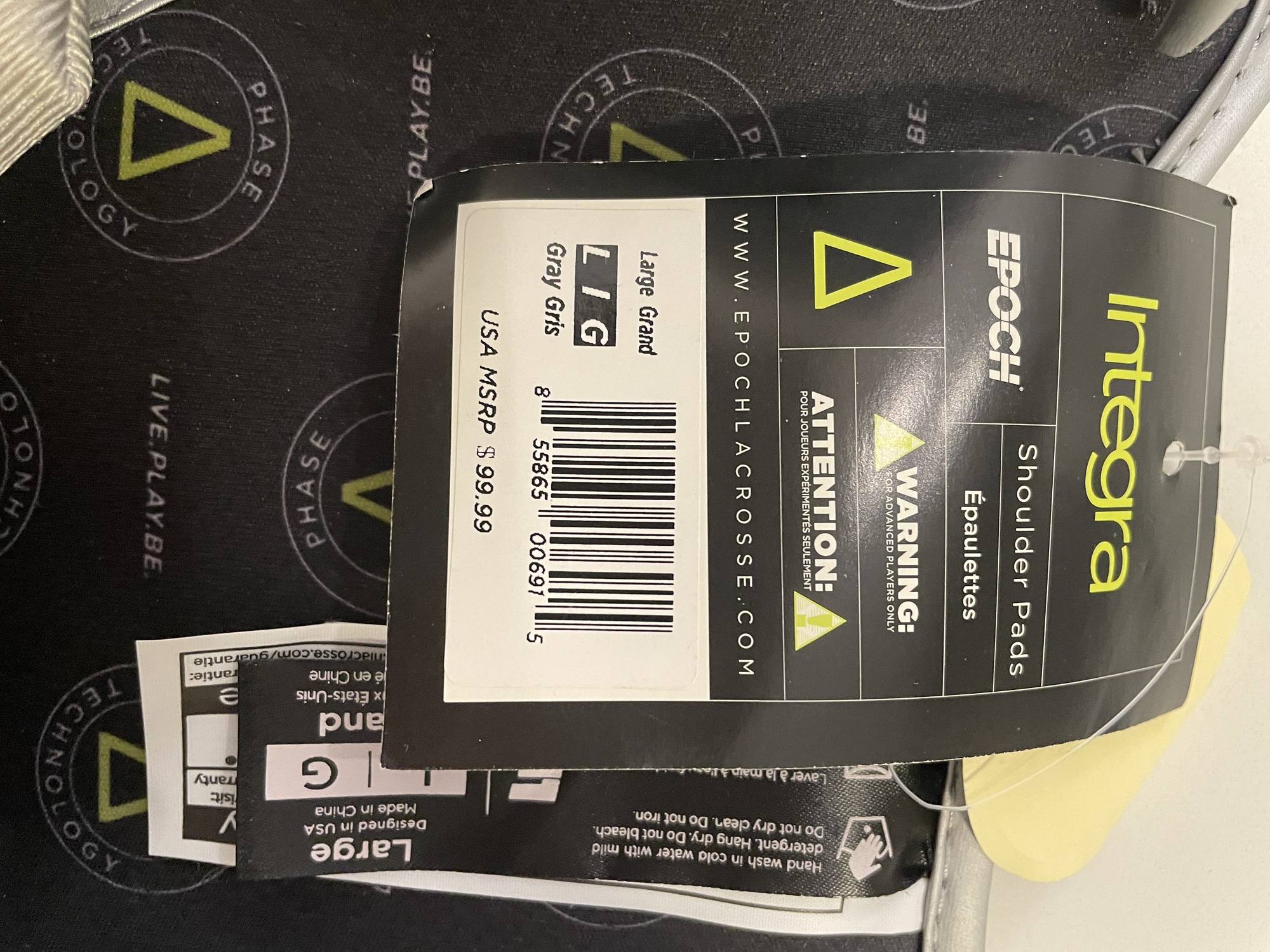 Adult Large Epoch Integra Shoulder Pads Original Edition SidelineSwap