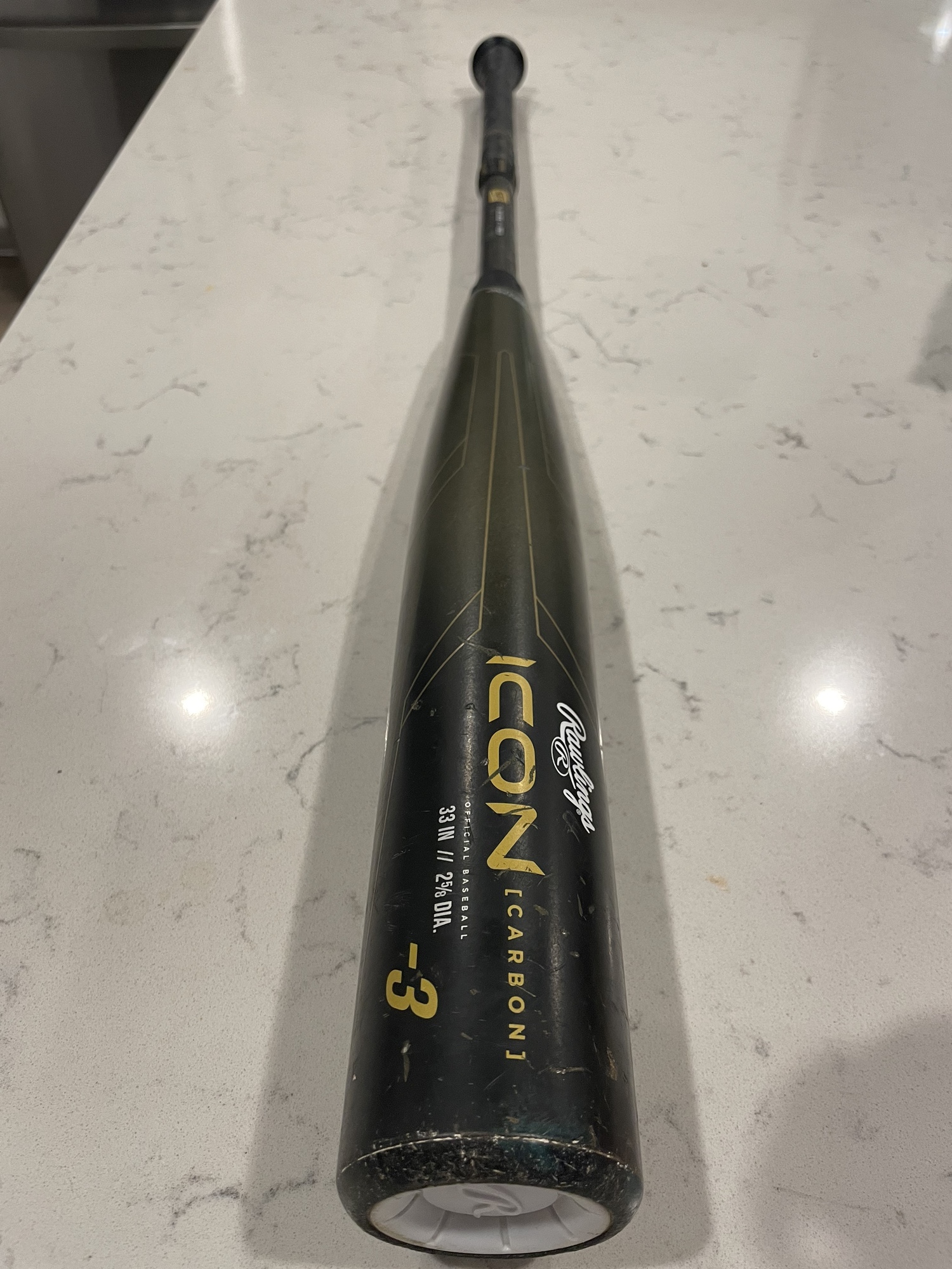 Used 2023 Rawlings Icon BBCOR Baseball Bat RBB3I3 Composite (3