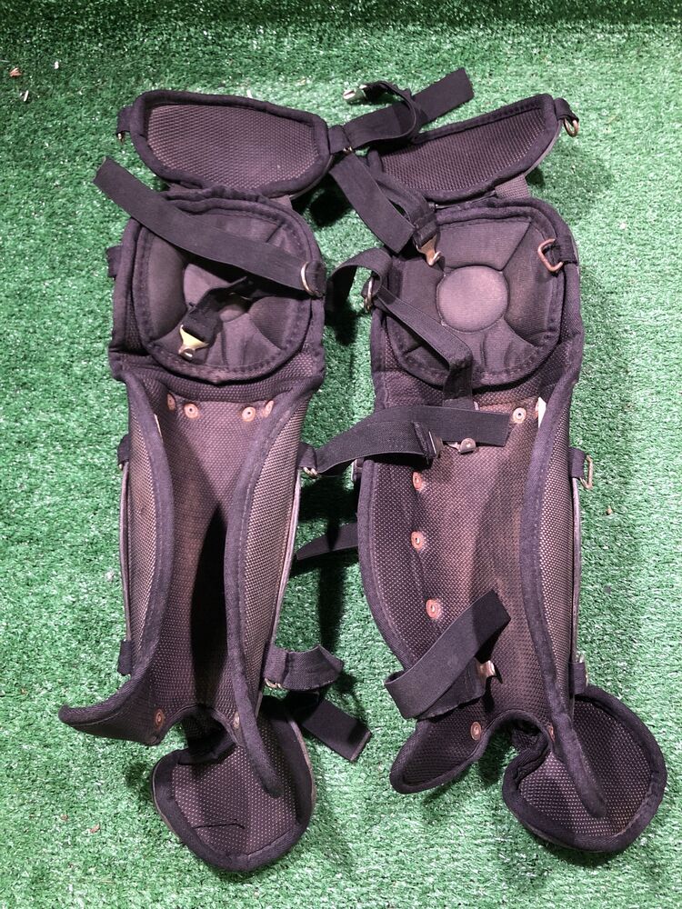 Black Rawlings Youth Catcher's Shin Guards SidelineSwap