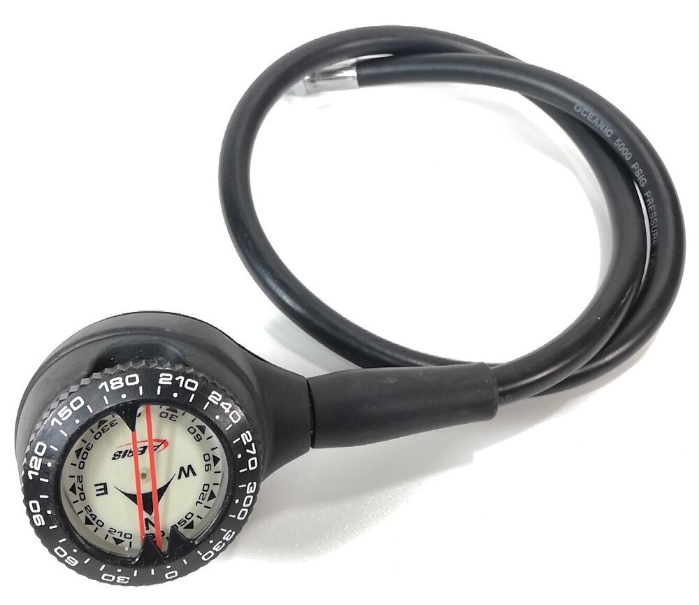 Oceanic Pressure Gauge / Compass Combo + Boot Console Thermometer Scuba