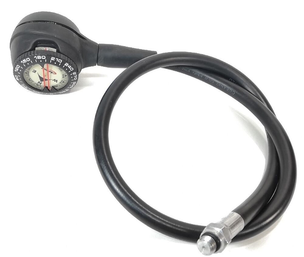 Oceanic Pressure Gauge / Compass Combo + Boot Console Thermometer Scuba