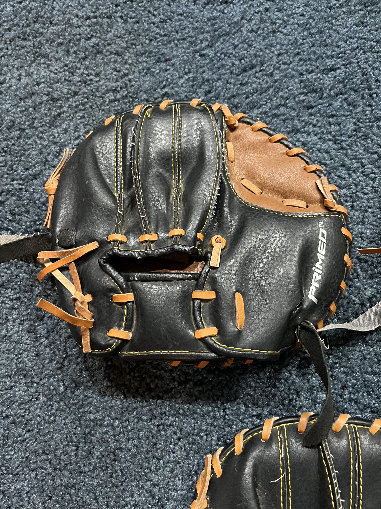 (3) PRIMED Infield Training Glove lot of 3 Right Handed Throw