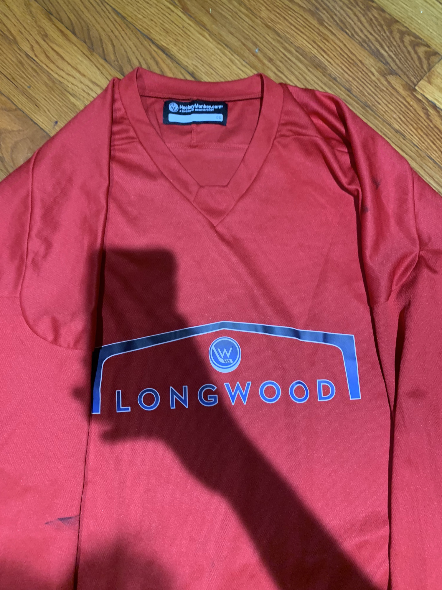 Rare ! Red Longwood Goalie Cut Jersey SidelineSwap