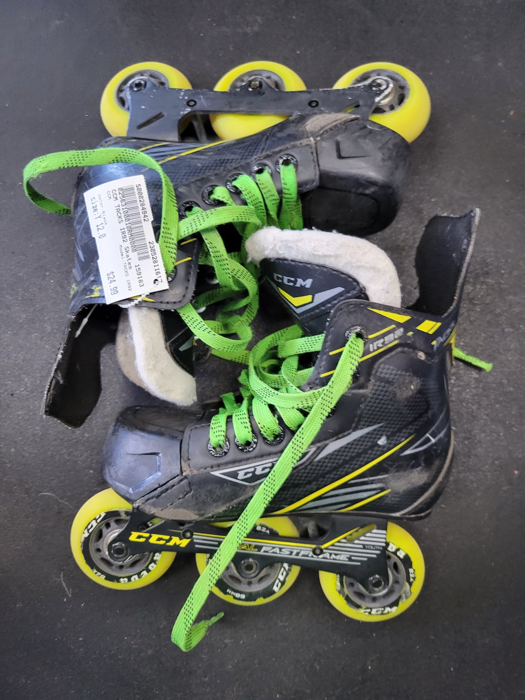 Used Ccm Tacks Ir92 Youth 12.0 Roller Hockey Skates SidelineSwap