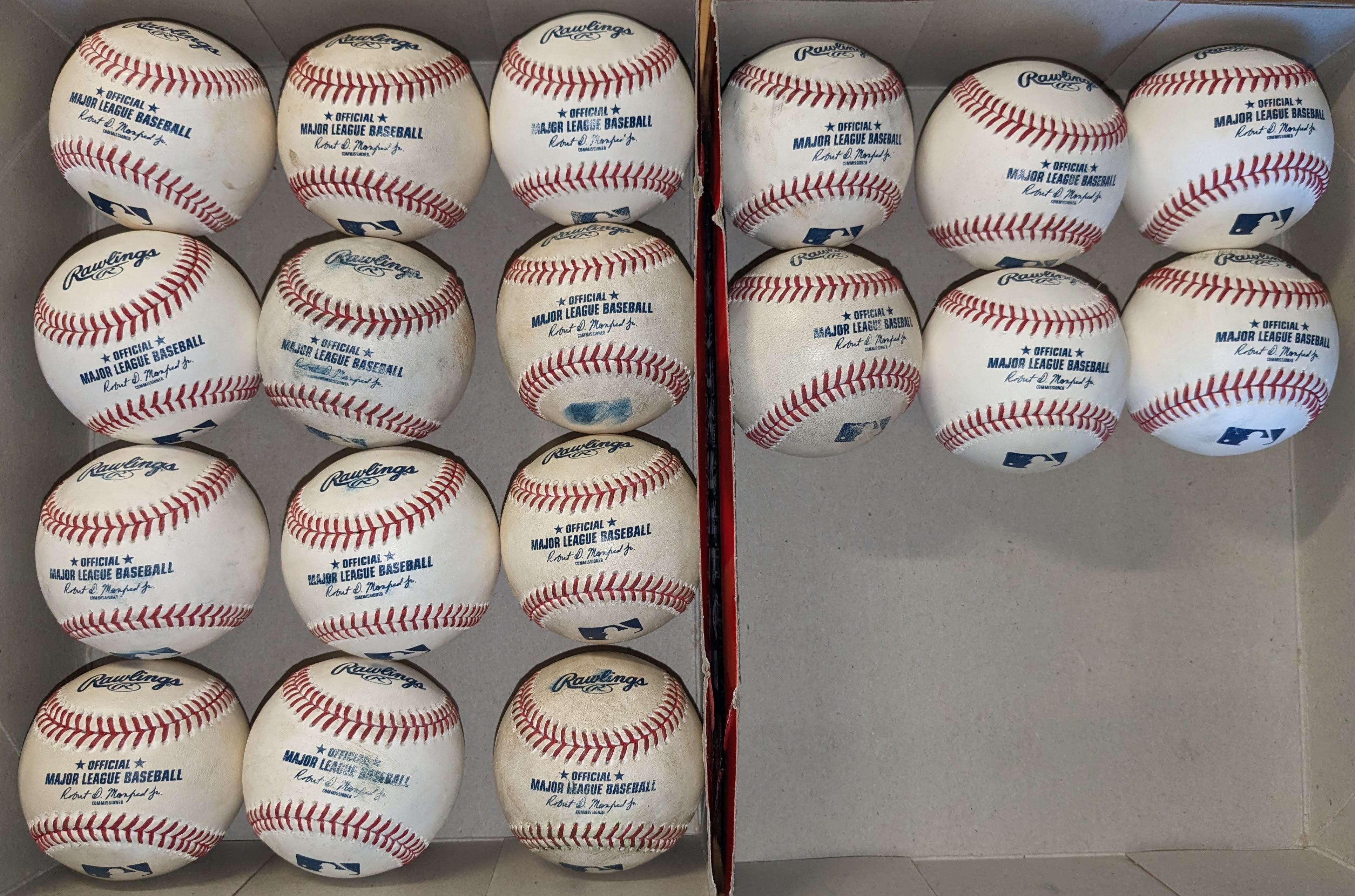 Used Rawlings Official Major League Baseballs Baseballs 18 Pack (Very
