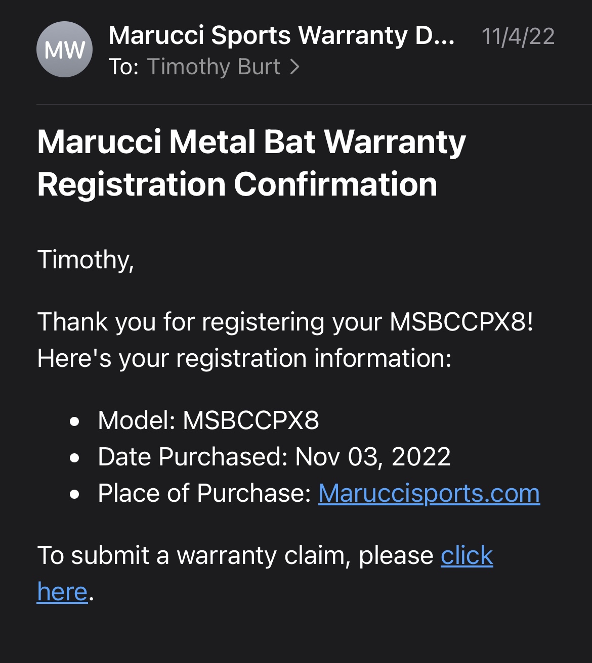 2022 Composite (8) 23 oz 31" CAT X Composite Bat SidelineSwap