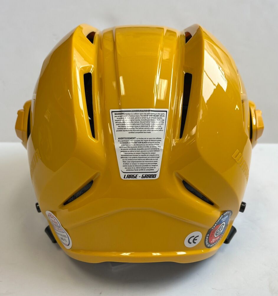 New Warrior Covert PX+ Pro stock hockey helmet PXPH6 large yellow gold