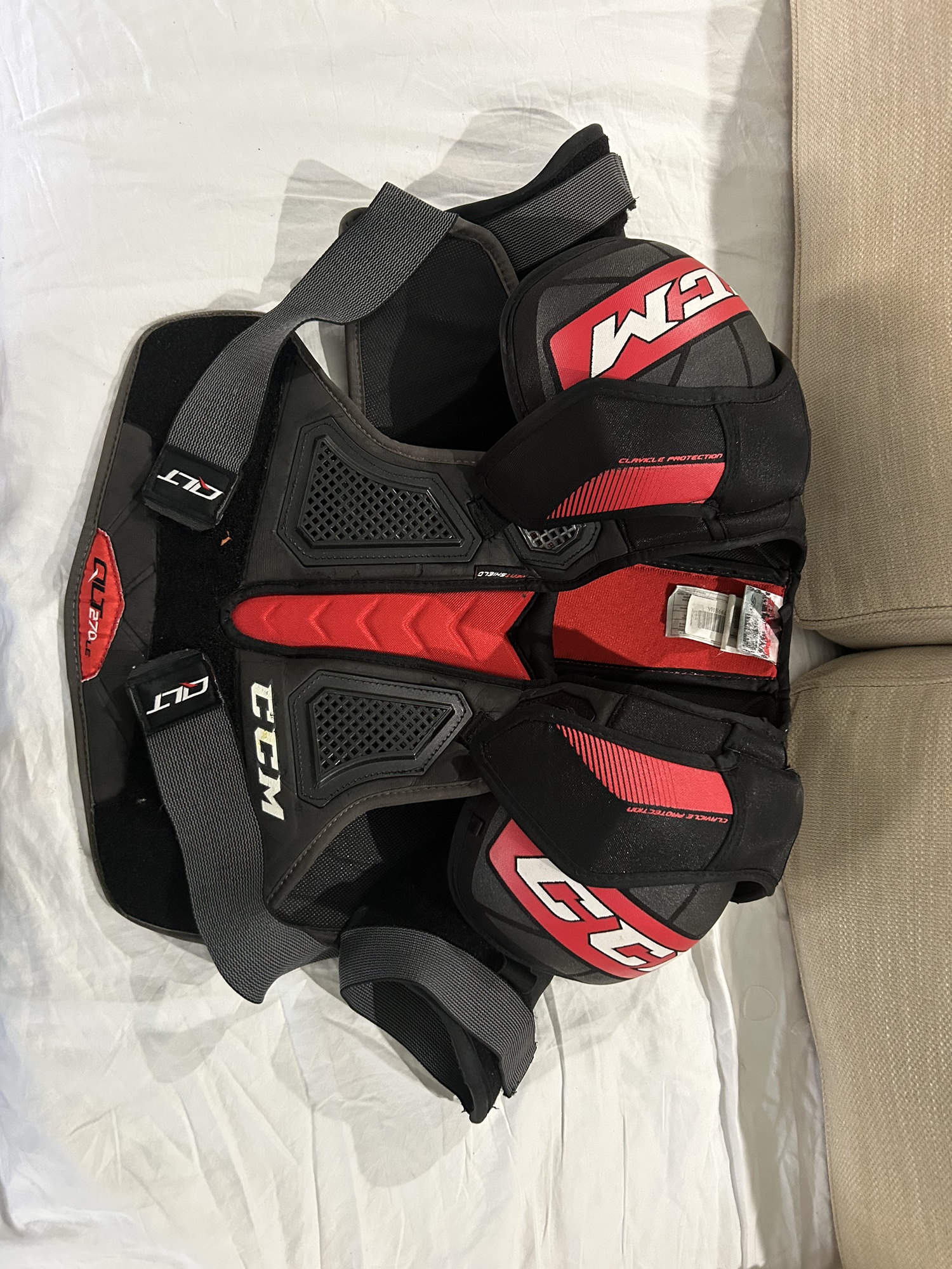 Used Large CCM QLT 270 LE Shoulder Pads SidelineSwap