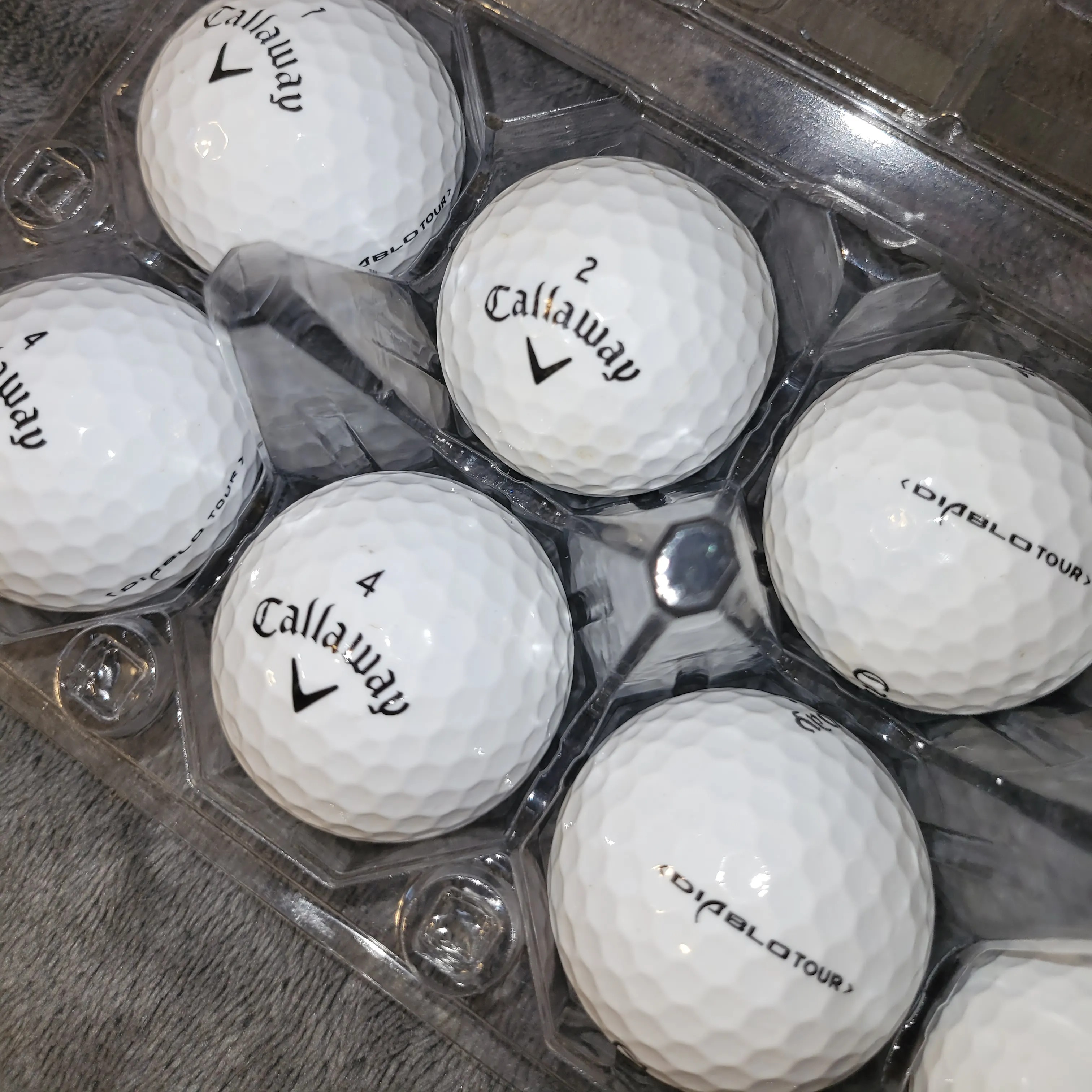 Used Callaway Diablo Tour Balls 1 Dozen White 4A Near Mint SidelineSwap