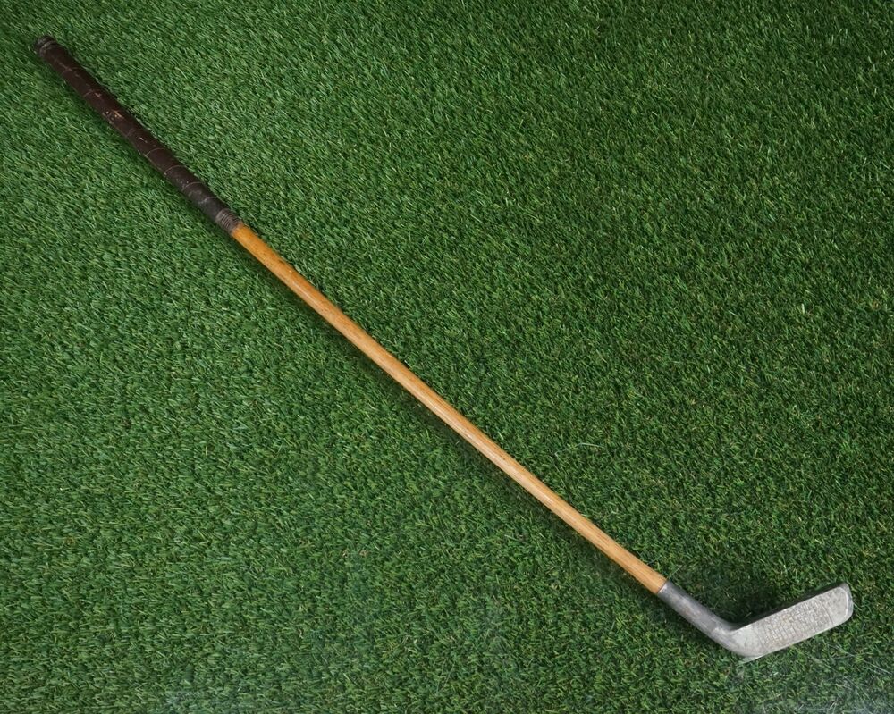 STANDARD GOLF CO THE NEW MILLS RAY MODEL ANTIQUE PUTTER, HICKORY, LEFT HANDED! SidelineSwap