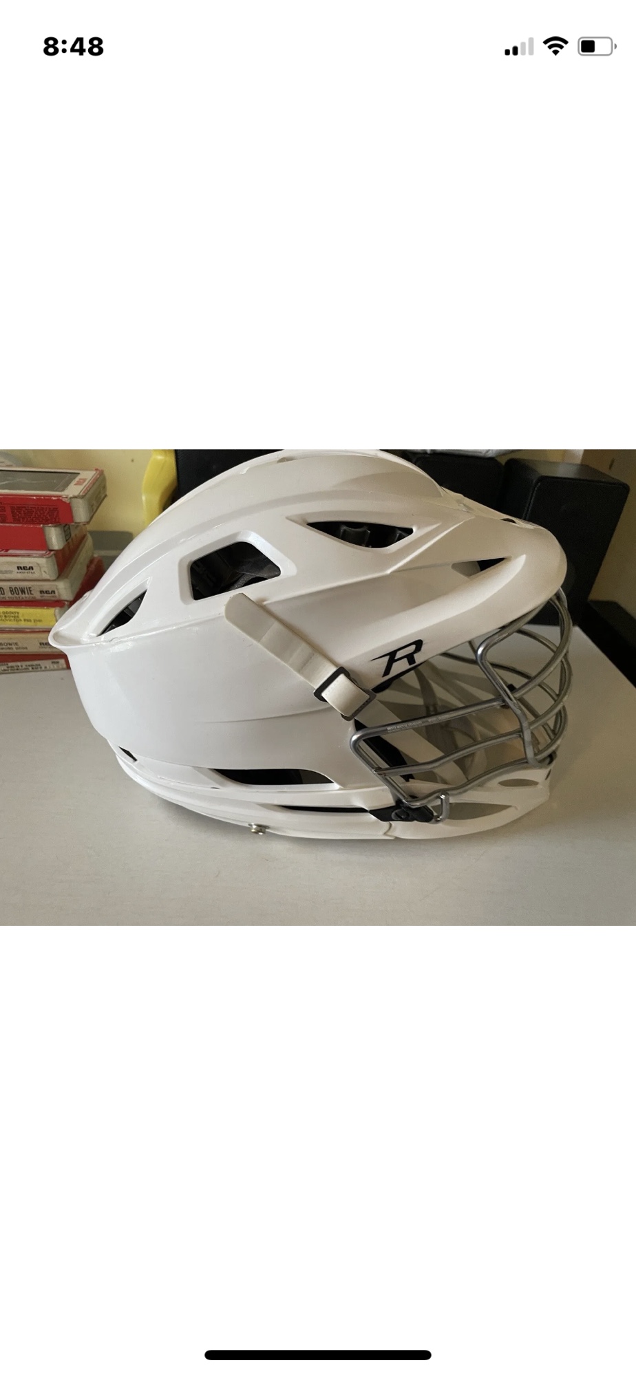 Lacrosse cascade white r lax helmet SidelineSwap