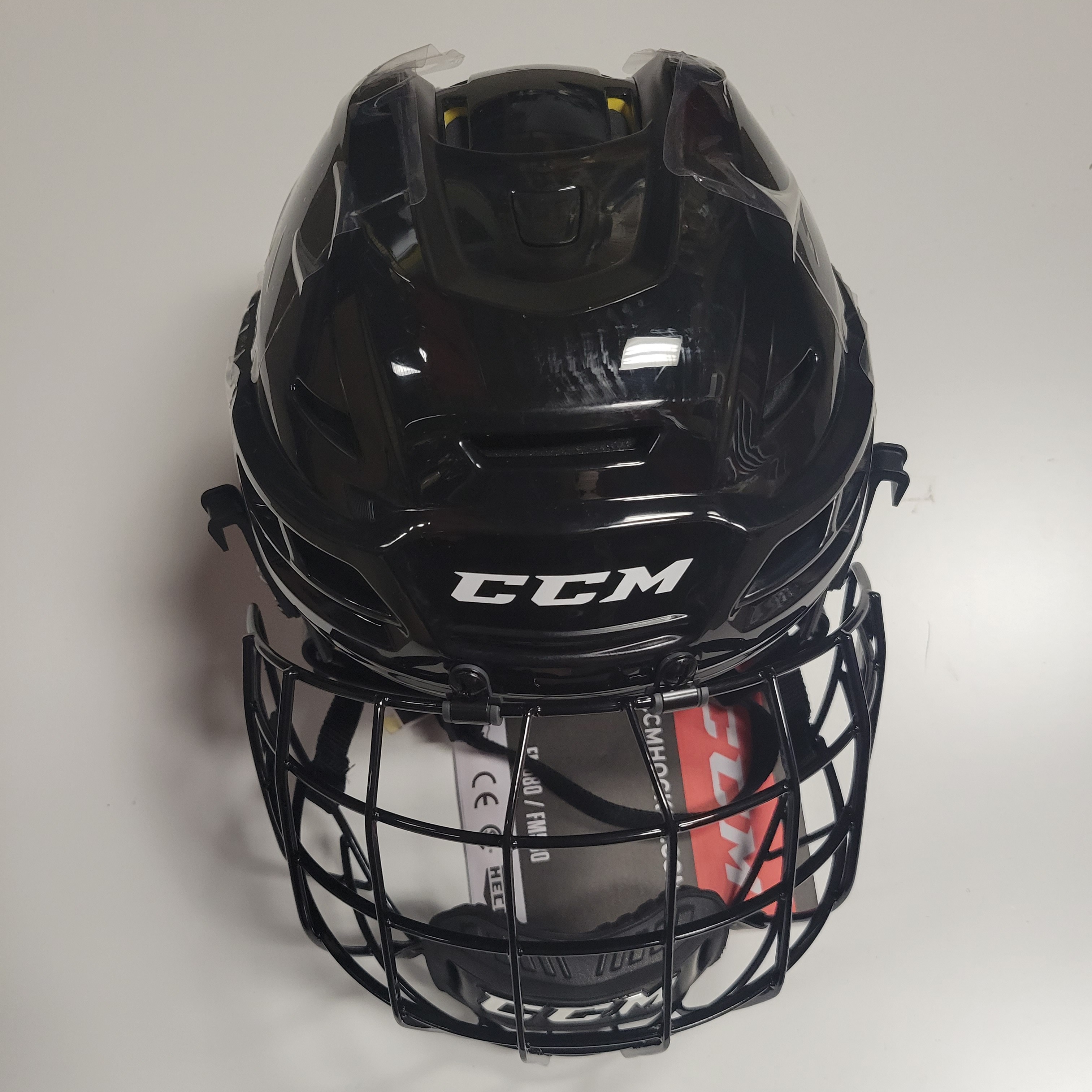 New Black Senior Small CCM Tacks 310 Helmet Combo SidelineSwap