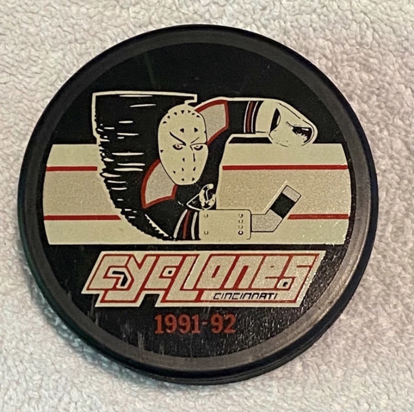 Cincinnati Cyclones Vintage 199192 ECHL Hockey Puck Made in