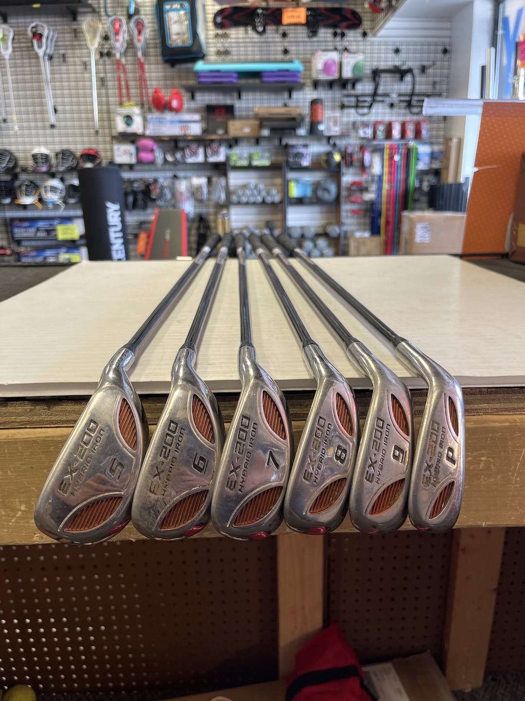 Used Powerbilt Ex200 Hybrid Irons A Flex Shaft 5ipw Uniflex Graphite Shaft Iron Sets SidelineSwap