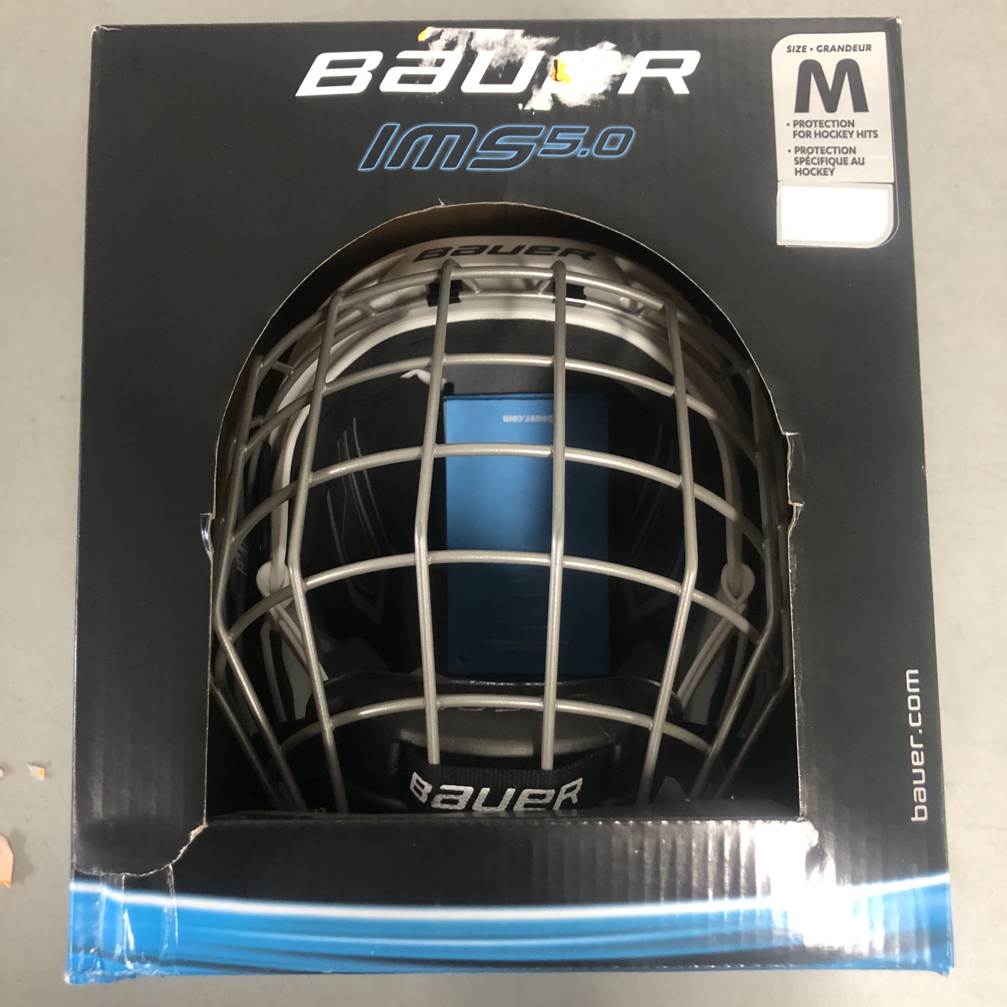 NEW Bauer IMS 5.0 white medium helmet combo SidelineSwap